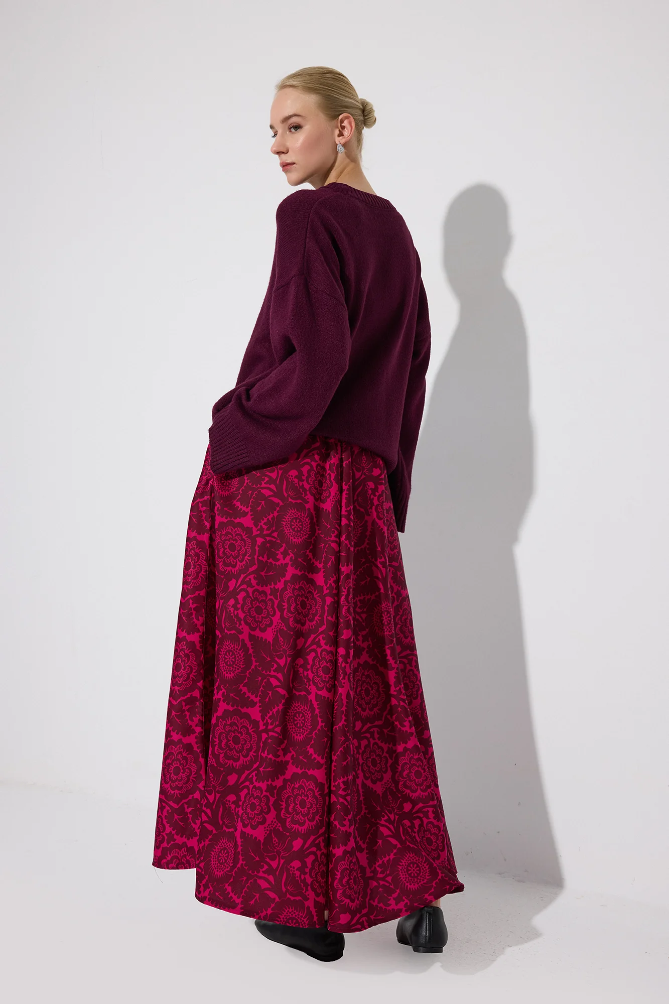 PATTERNED SATIN SKIRT - Image 5