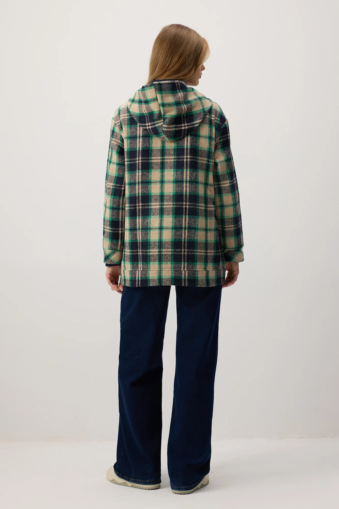 PLAID HOODED SWEATSHIRT - Image 5