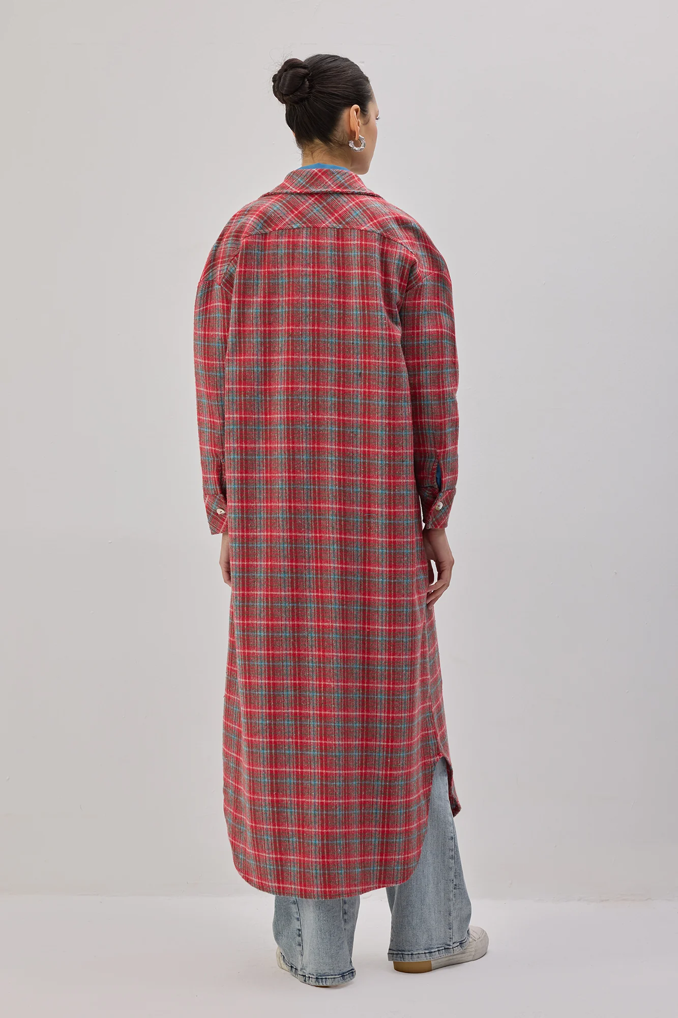 PLAID LONG JACKET - Image 5