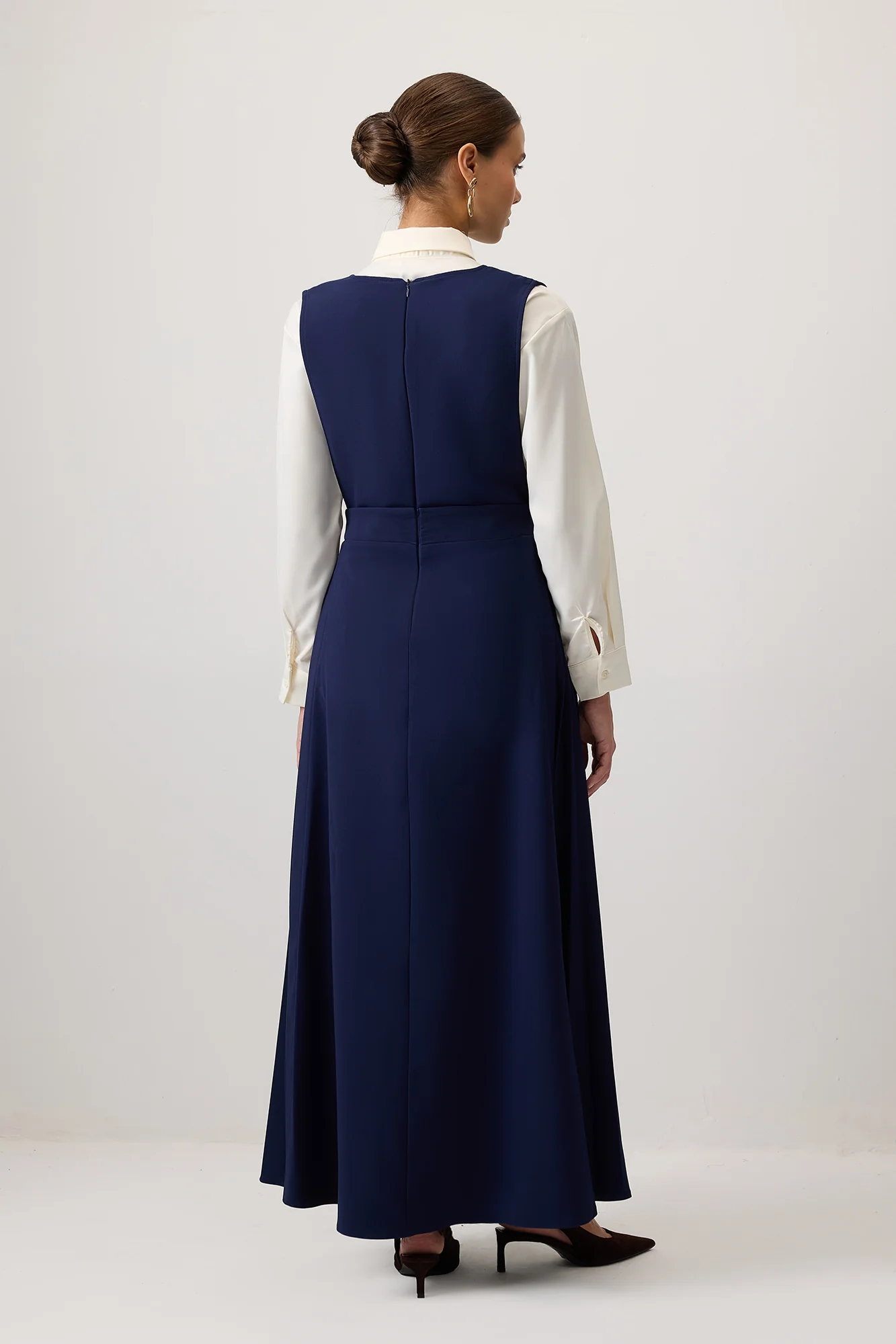 PLEAT DETAILED CREPE DRESS - Image 5