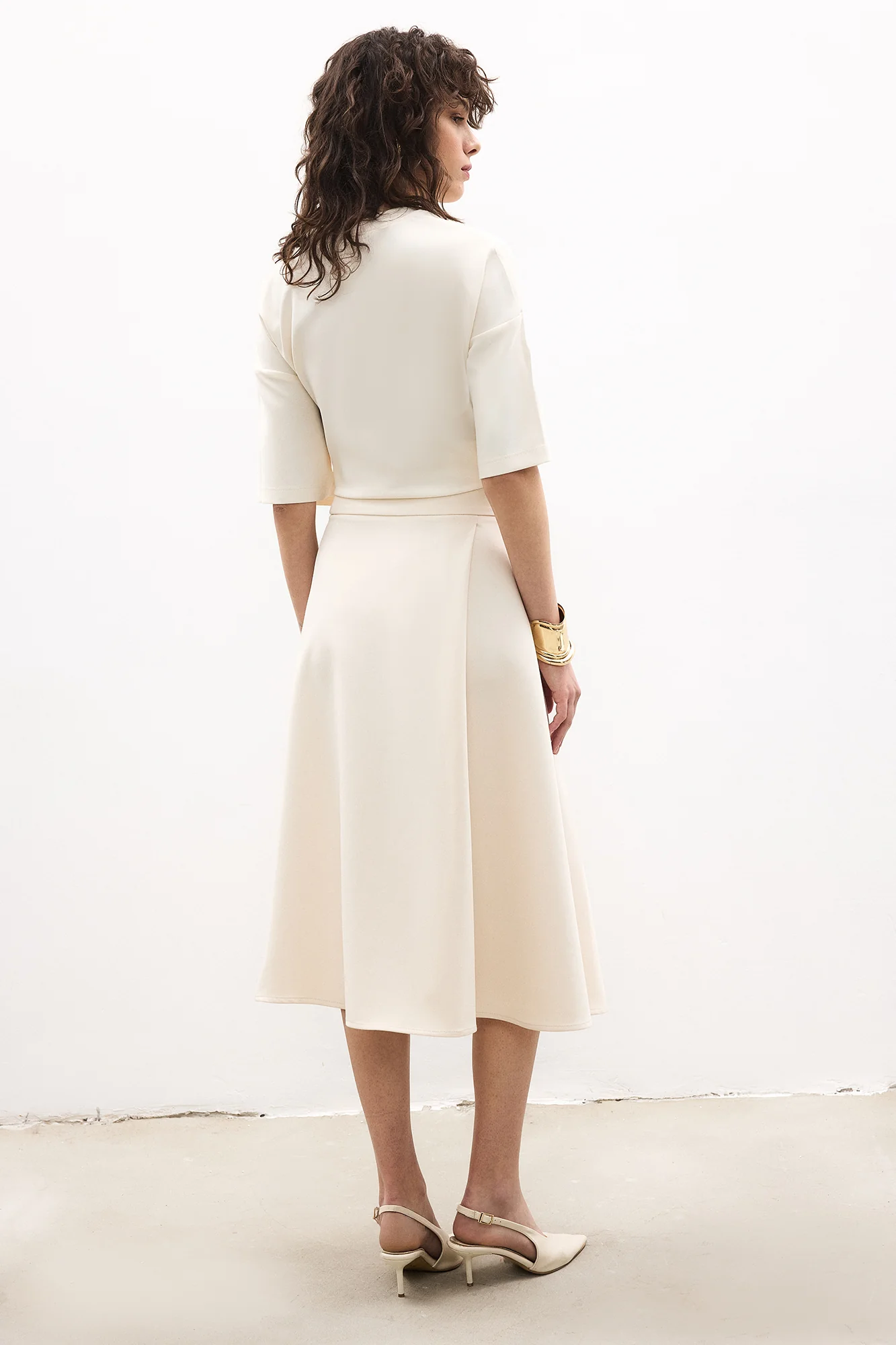 PLEATED BELTED SKIRT - Image 6