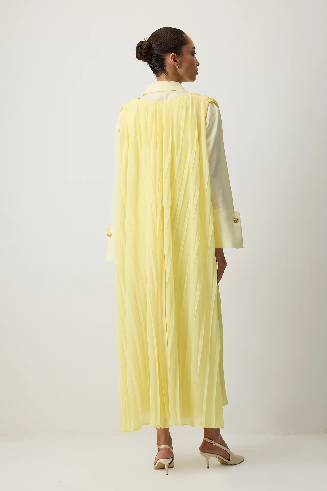 PLEATED CHIFFON DRESS - Image 5