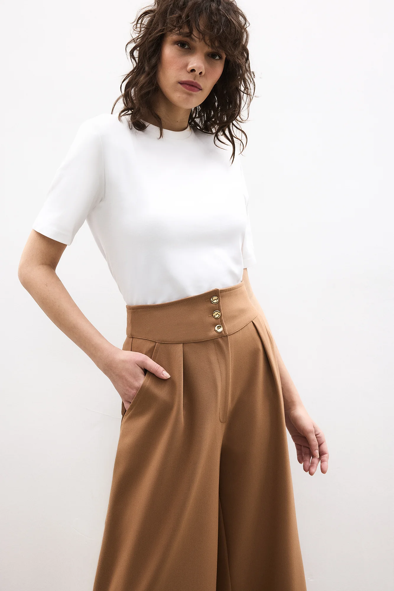 PLEATED HIGH-WAISTED TROUSERS - Image 3