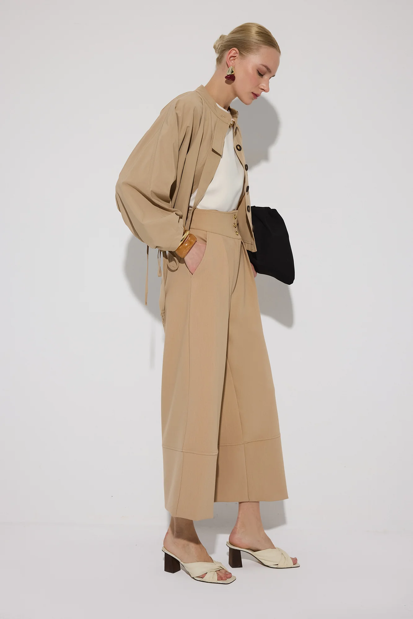 PLEATED HIGH-WAISTED TROUSERS - Image 2