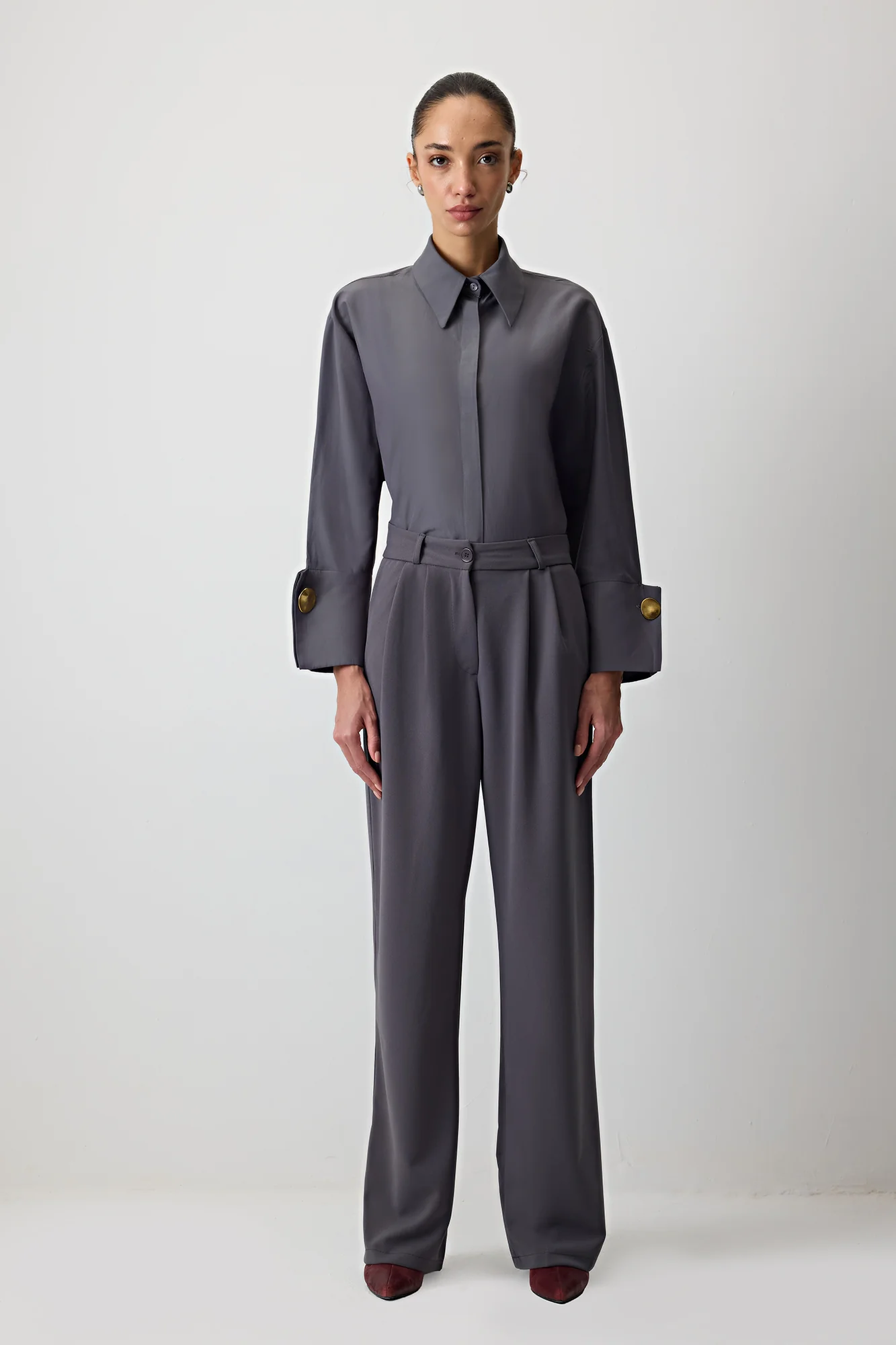 PLEATED PALAZZO TROUSERS - Image 2