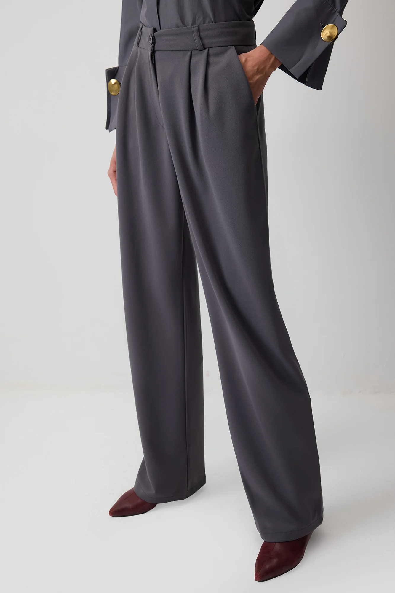 PLEATED PALAZZO TROUSERS - Image 3