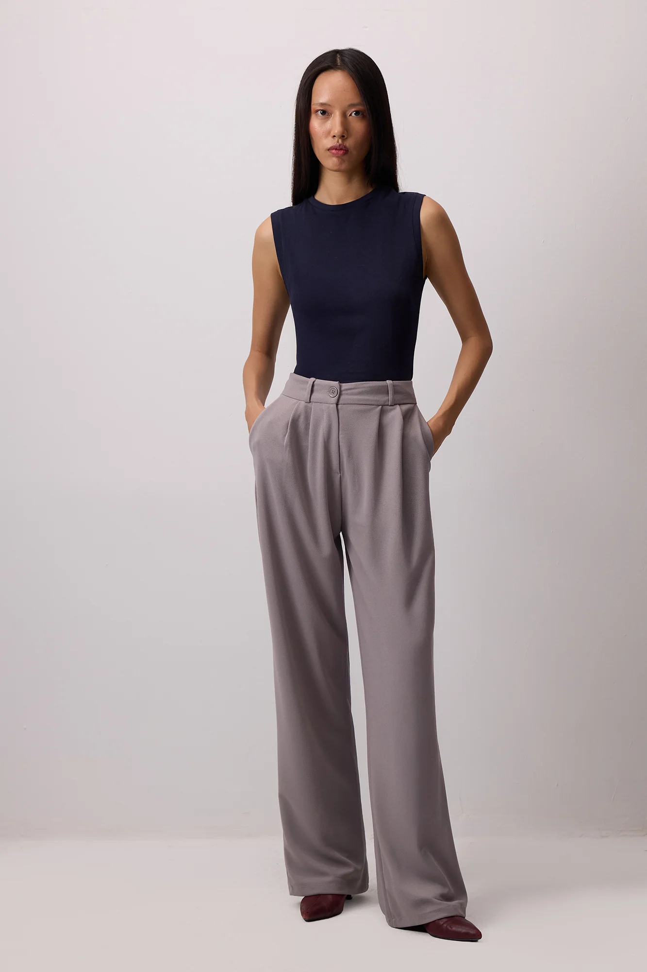 PLEATED PALAZZO TROUSERS - Image 3