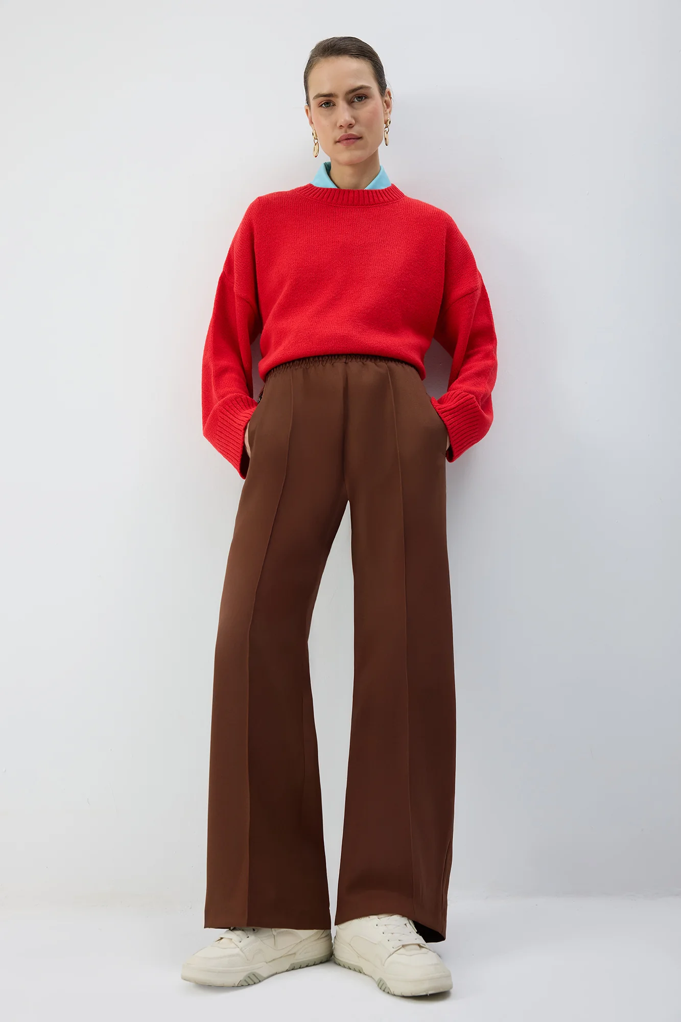 PLEATED PANTS WITH ELASTIC WAIST - Image 2