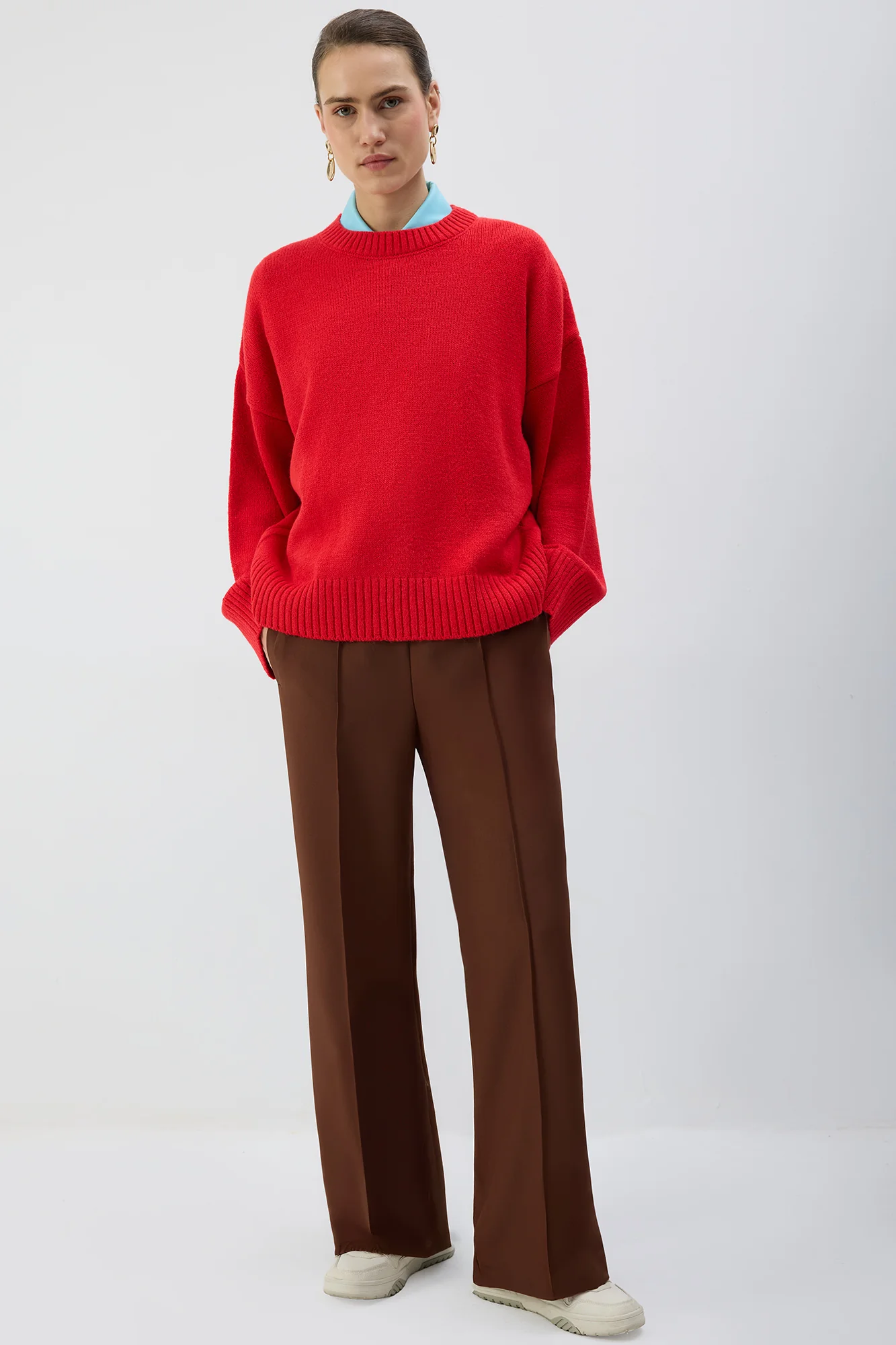 PLEATED PANTS WITH ELASTIC WAIST - Image 3