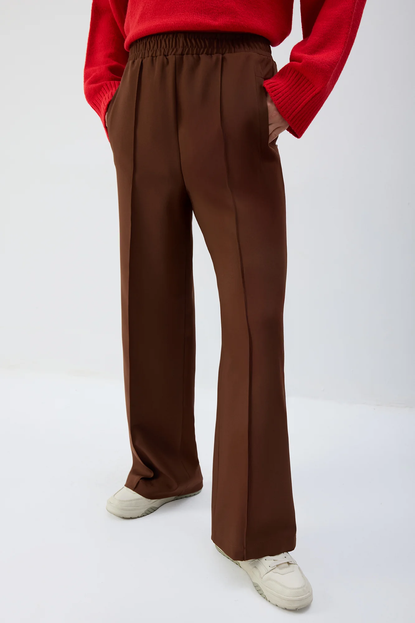 PLEATED PANTS WITH ELASTIC WAIST - Image 4