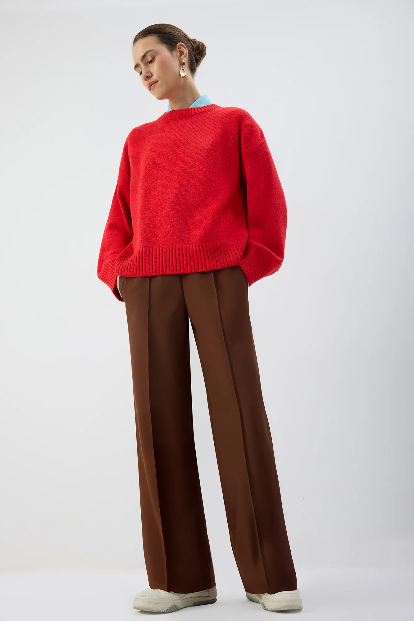 PLEATED PANTS WITH ELASTIC WAIST - Image 6