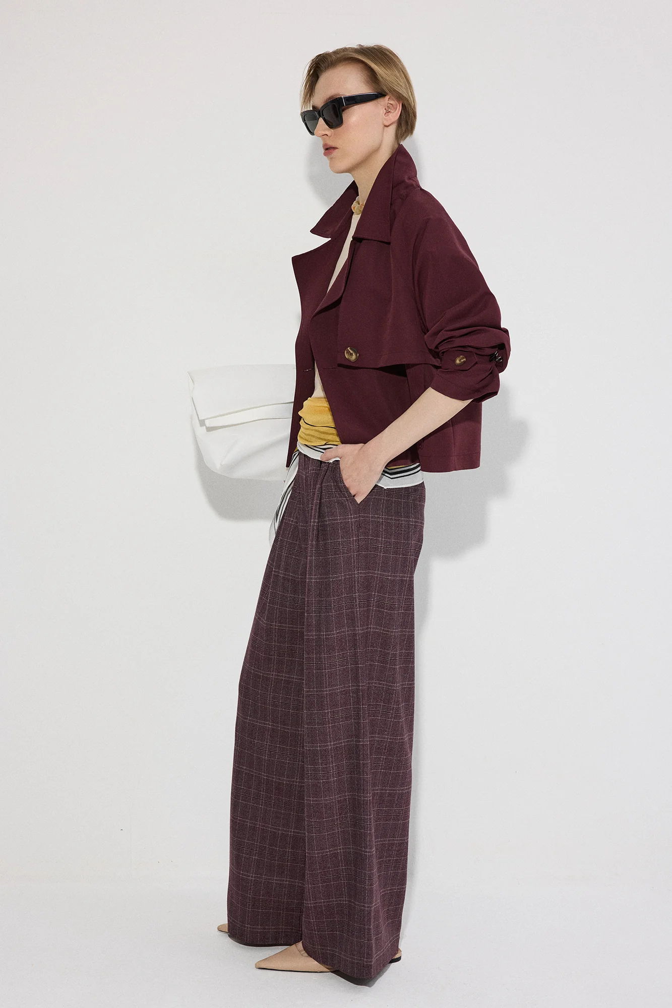 PLEATED PLAID TROUSERS - Image 3