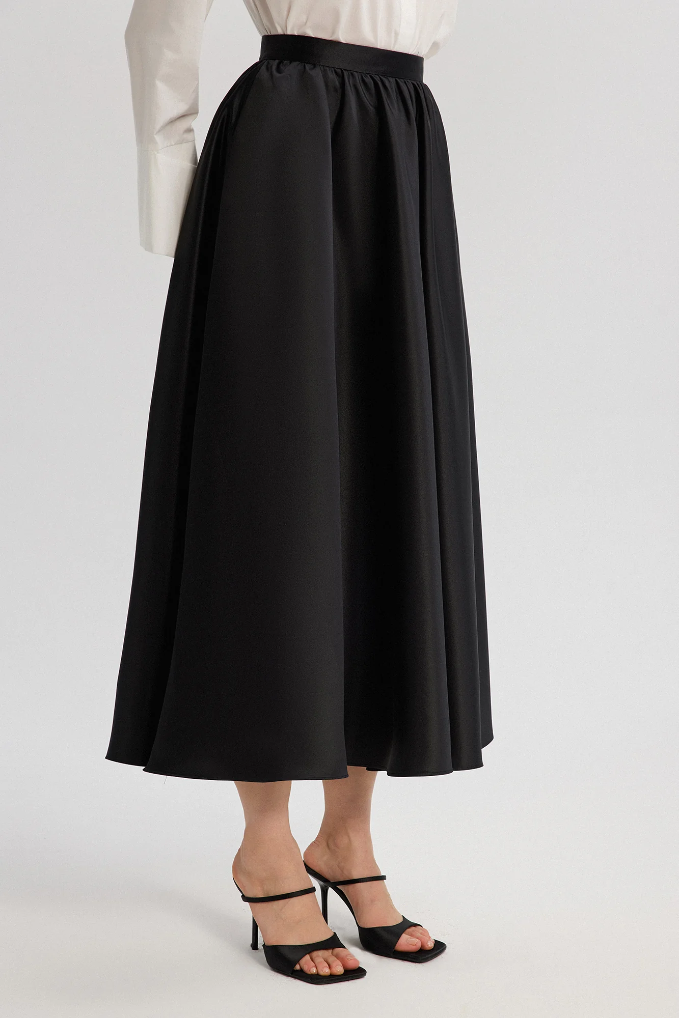 PLEATED SATIN SKIRT - Image 4