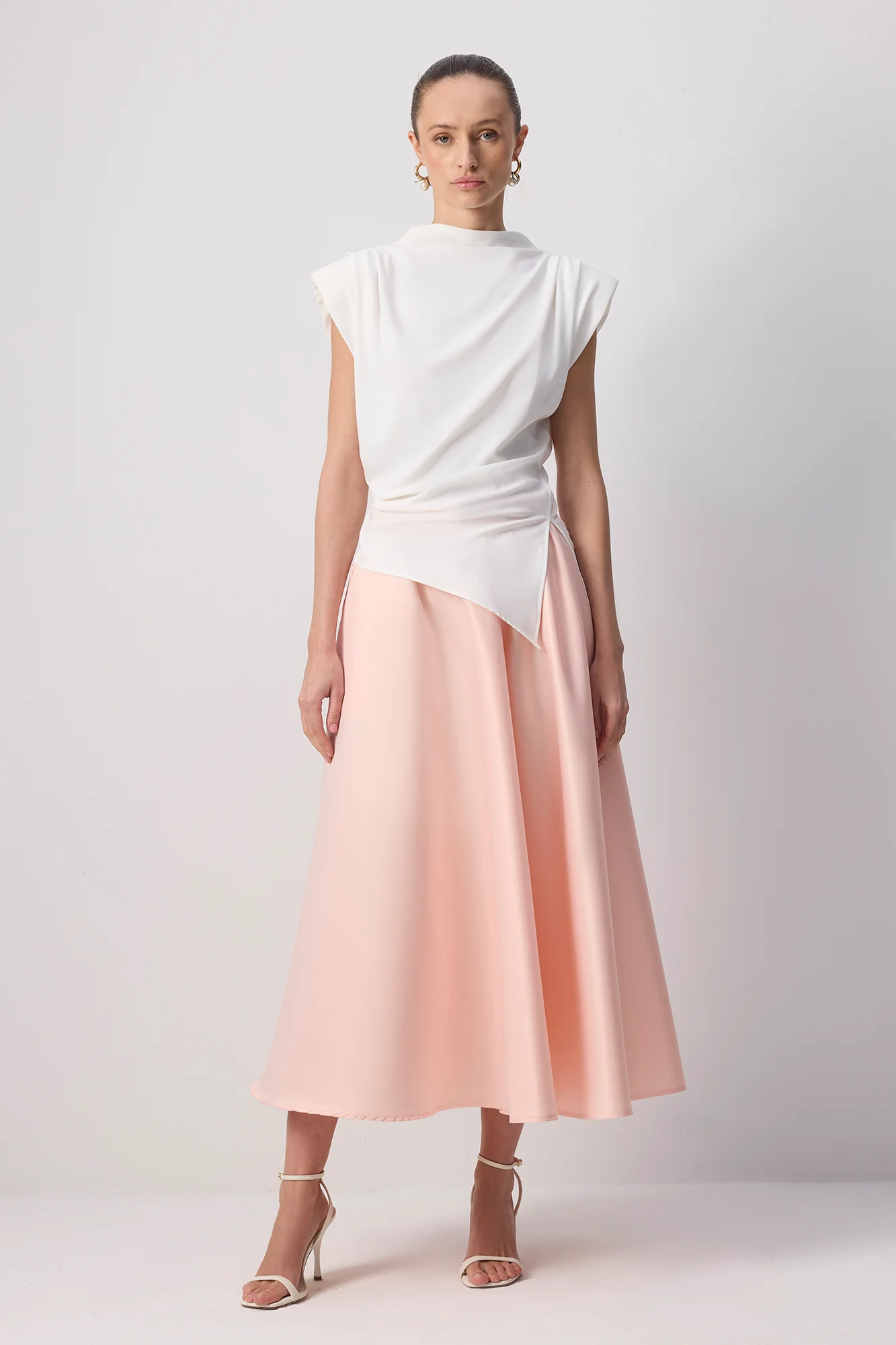 PLEATED SATIN SKIRT - Image 3