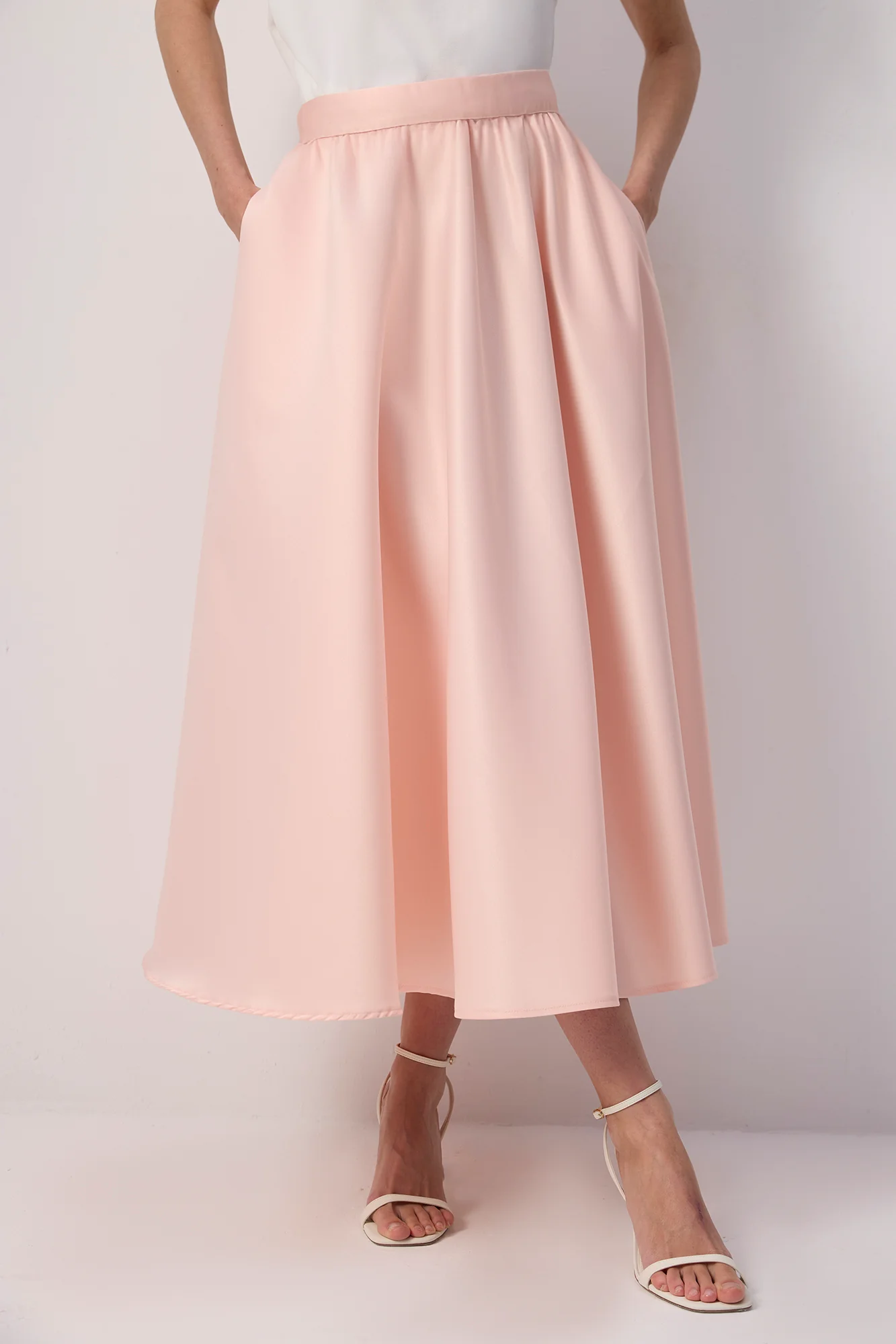 PLEATED SATIN SKIRT - Image 4