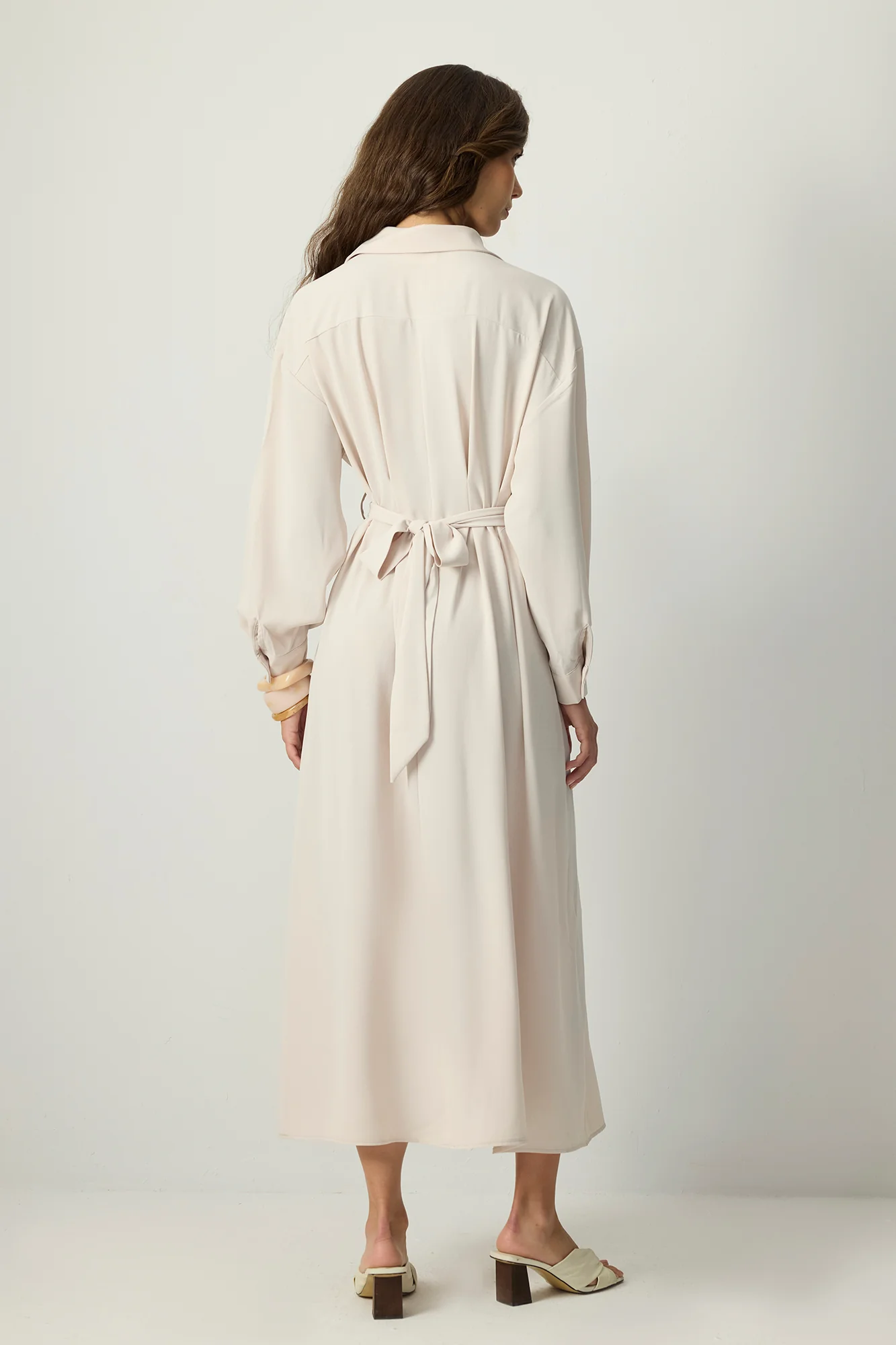 PLEATED SHIRT DRESS - Image 4