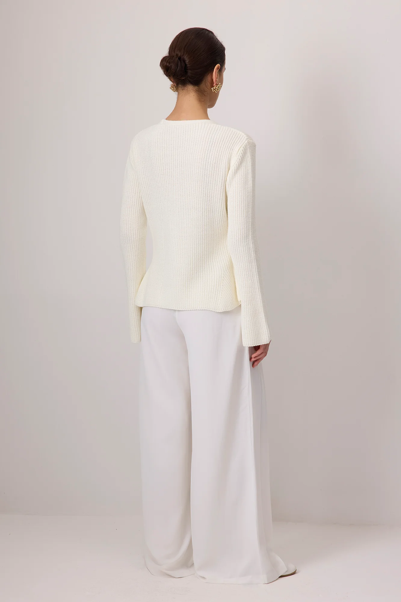 PLEATED WIDE LEG CREPE TORUSERS - Image 5