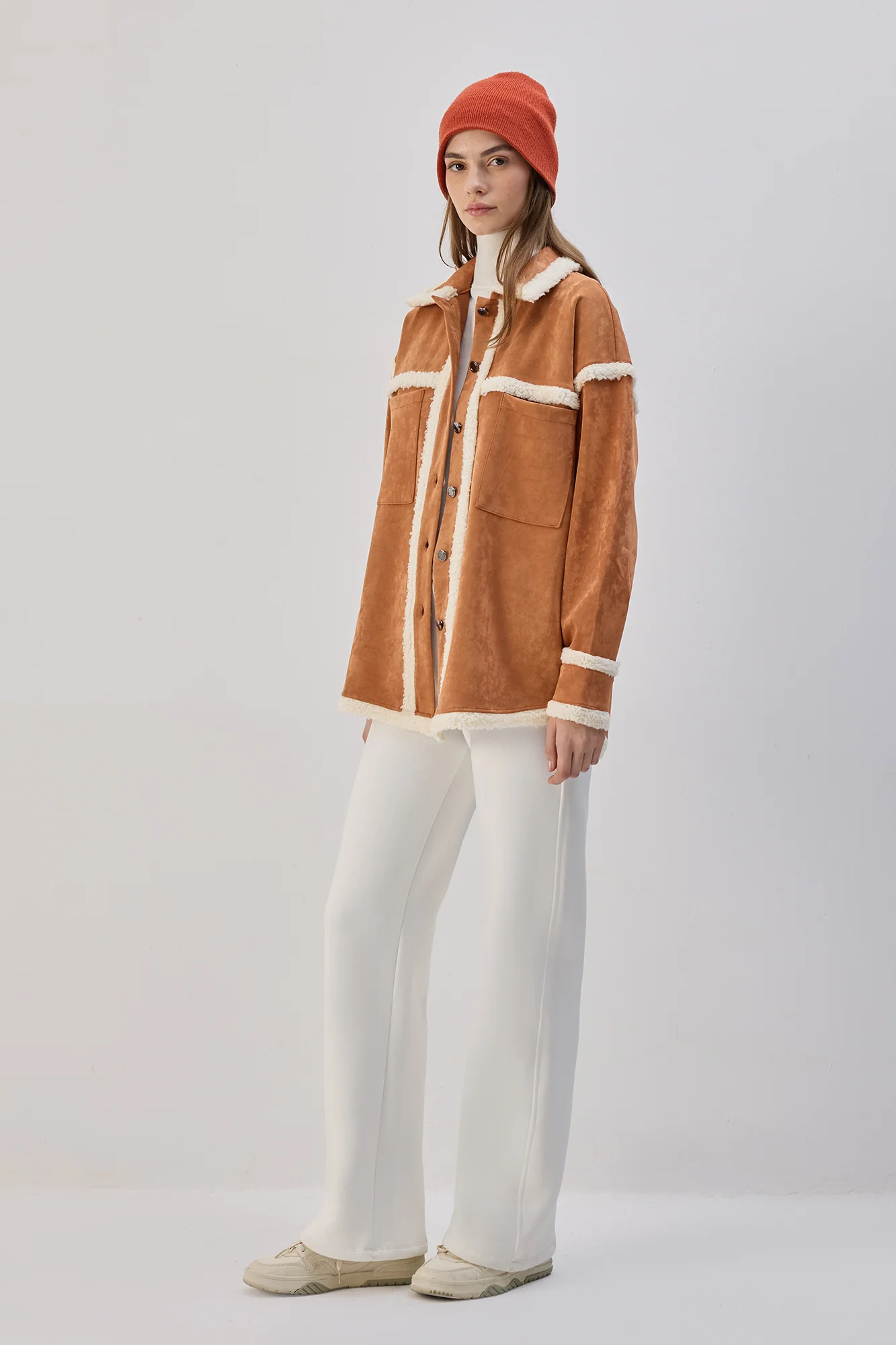 PLUSH DETAILED SUEDE SHIRT - Image 6