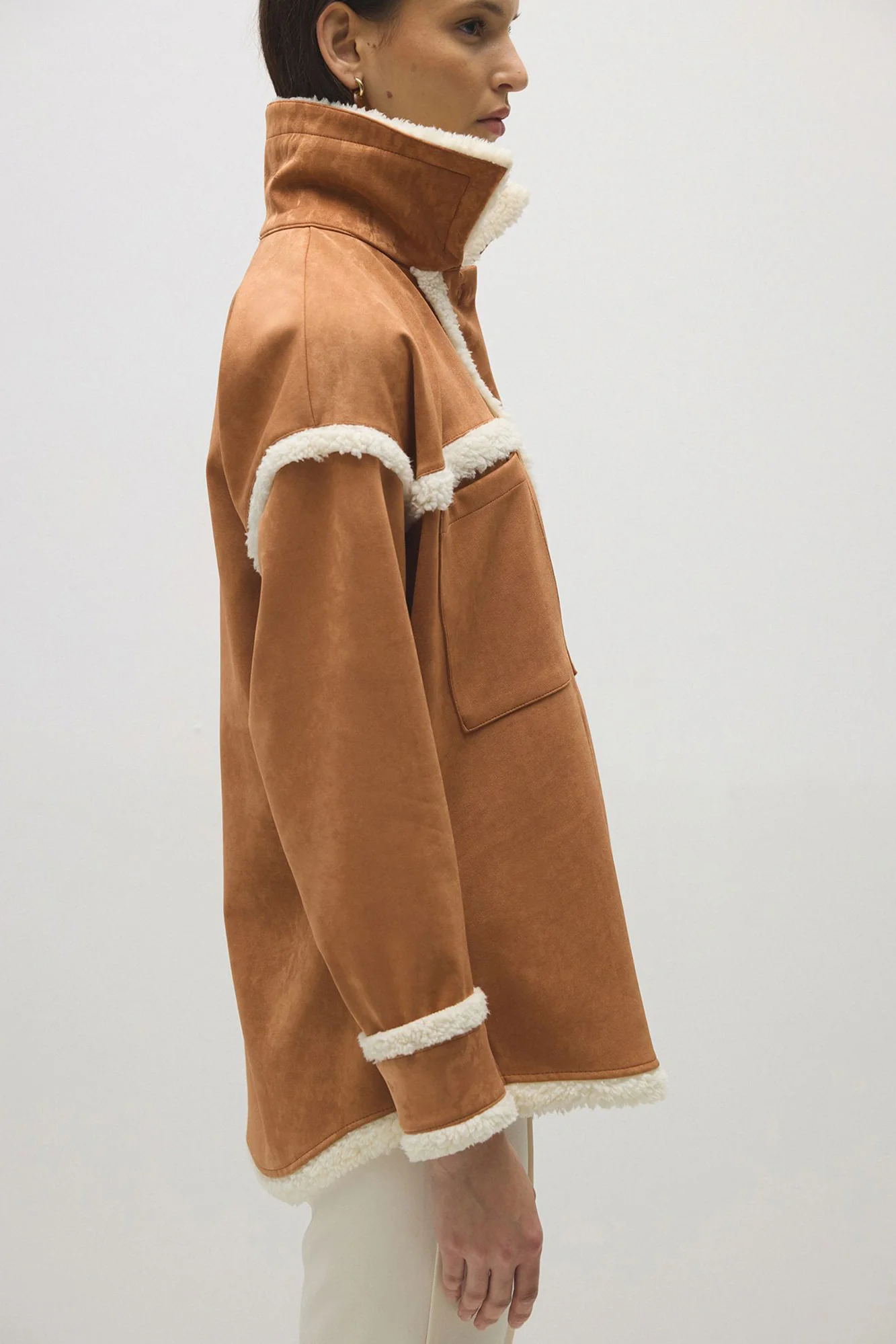PLUSH DETAILED SUEDE SHIRT - Image 8
