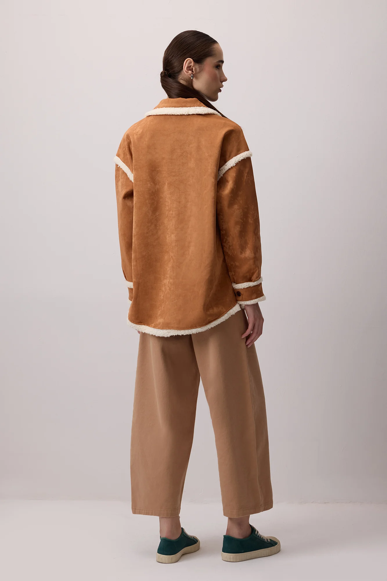 SUEDE JACKET WİTH PLUSH DETAİLS - Image 4