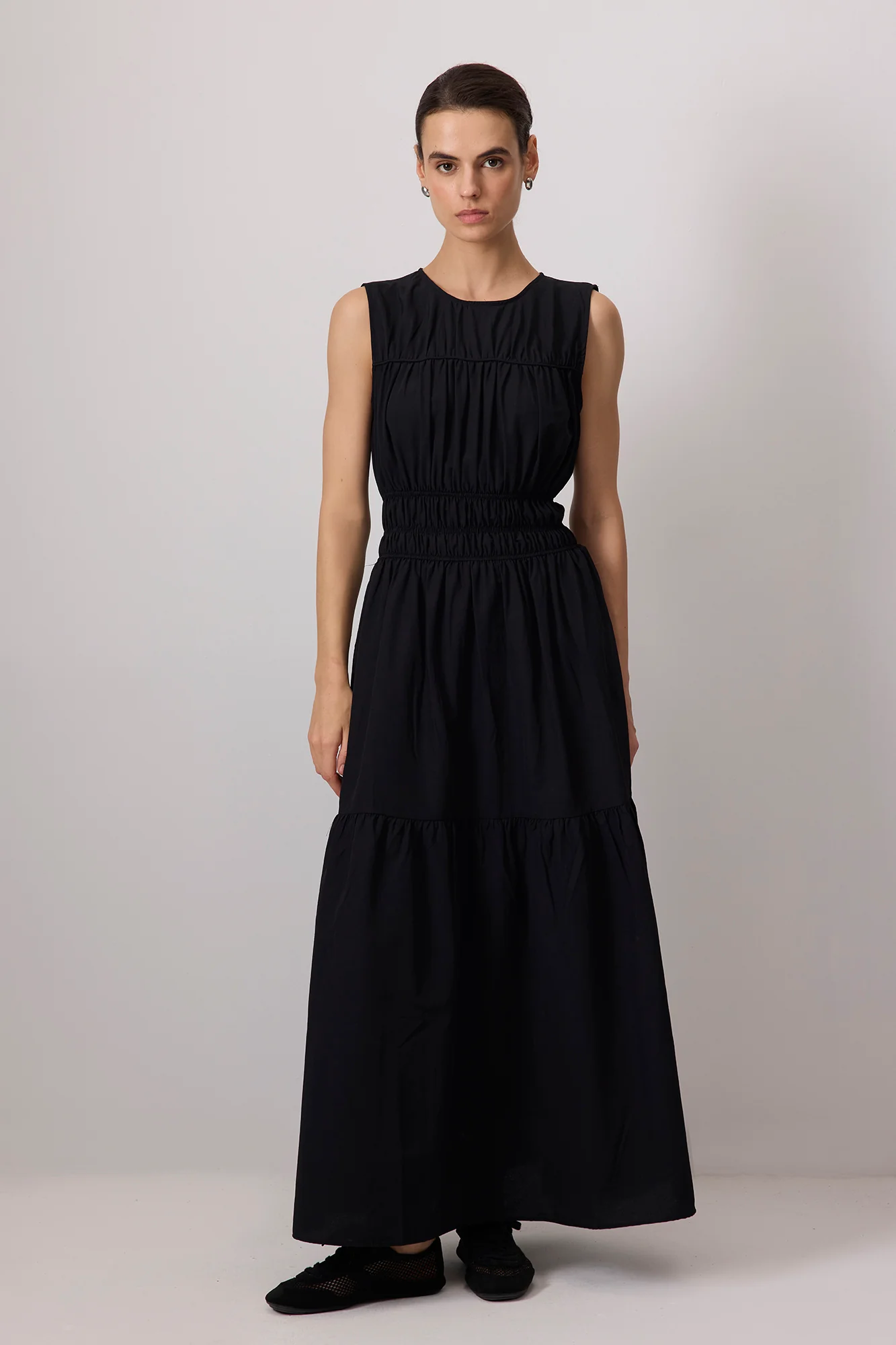 GATHERED POPLIN GILET - Image 3