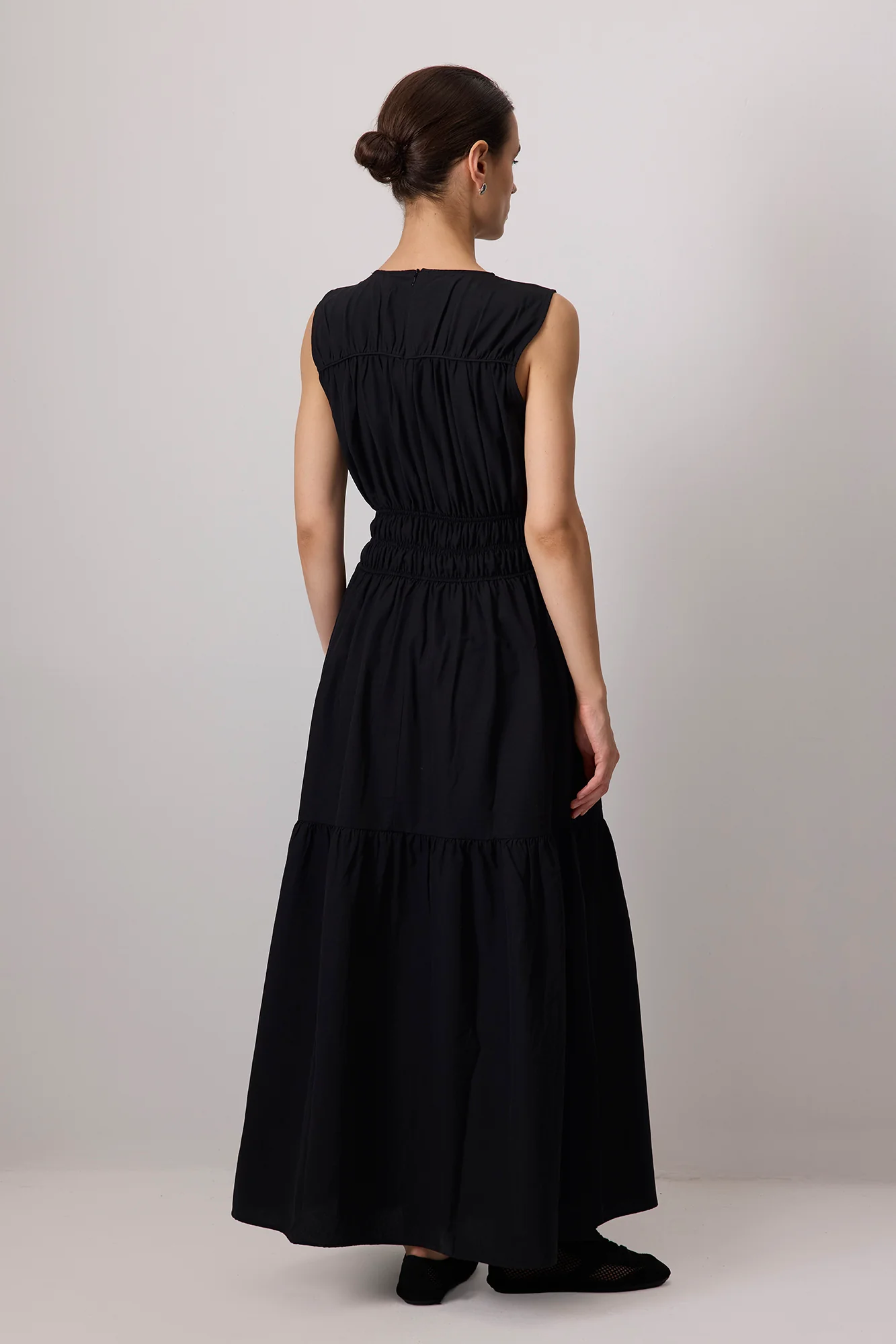 GATHERED POPLIN GILET - Image 4