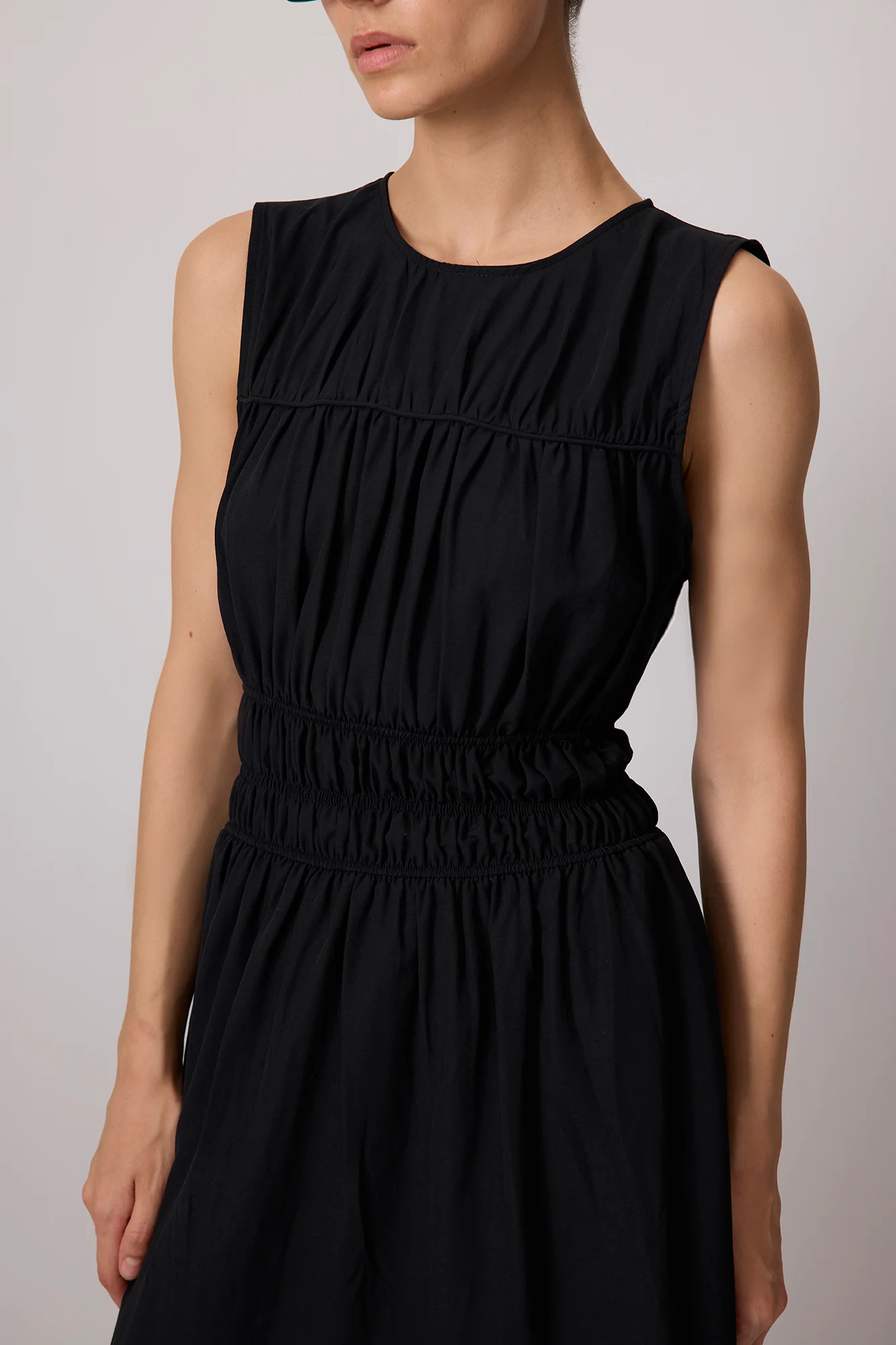 GATHERED POPLIN GILET - Image 5