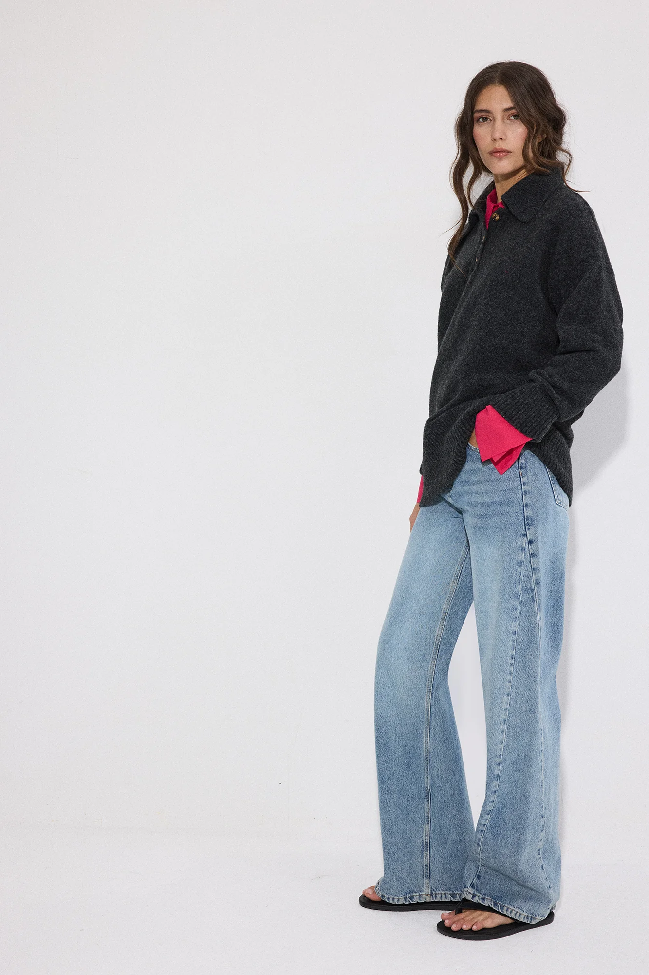 POLO COLLAR KNIT SWEATER