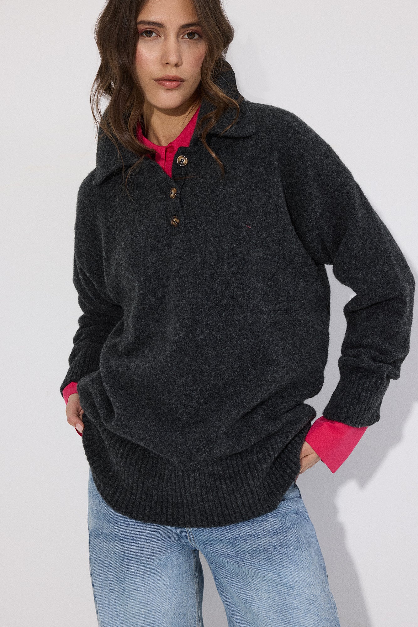 POLO COLLAR KNIT SWEATER - Image 4