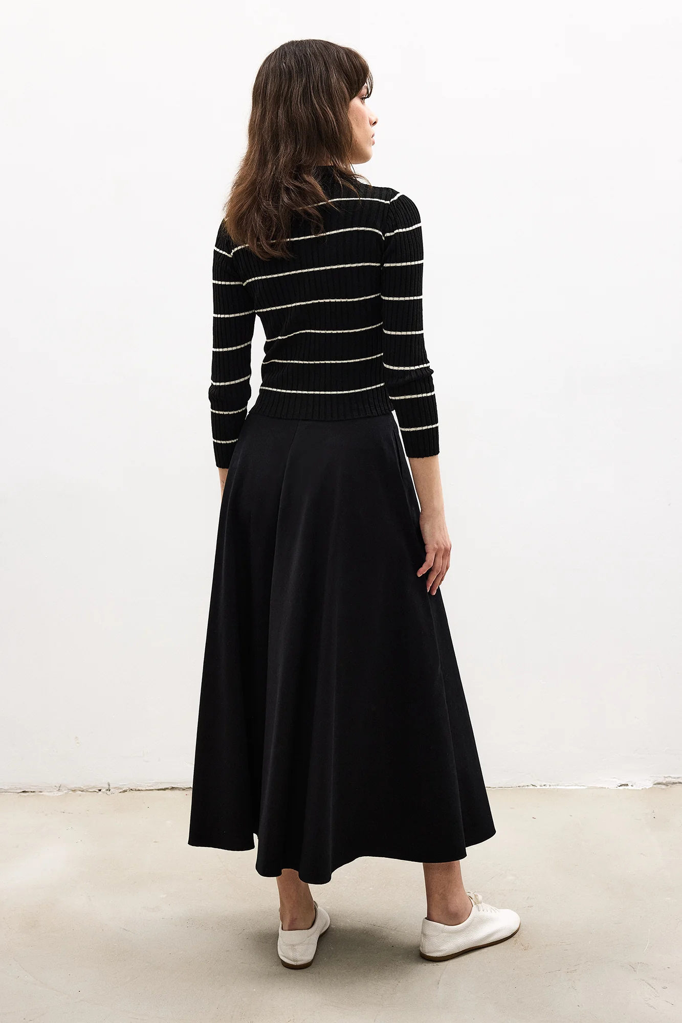 POLO COLLAR STRİPED KNİT SWEATER - Image 5