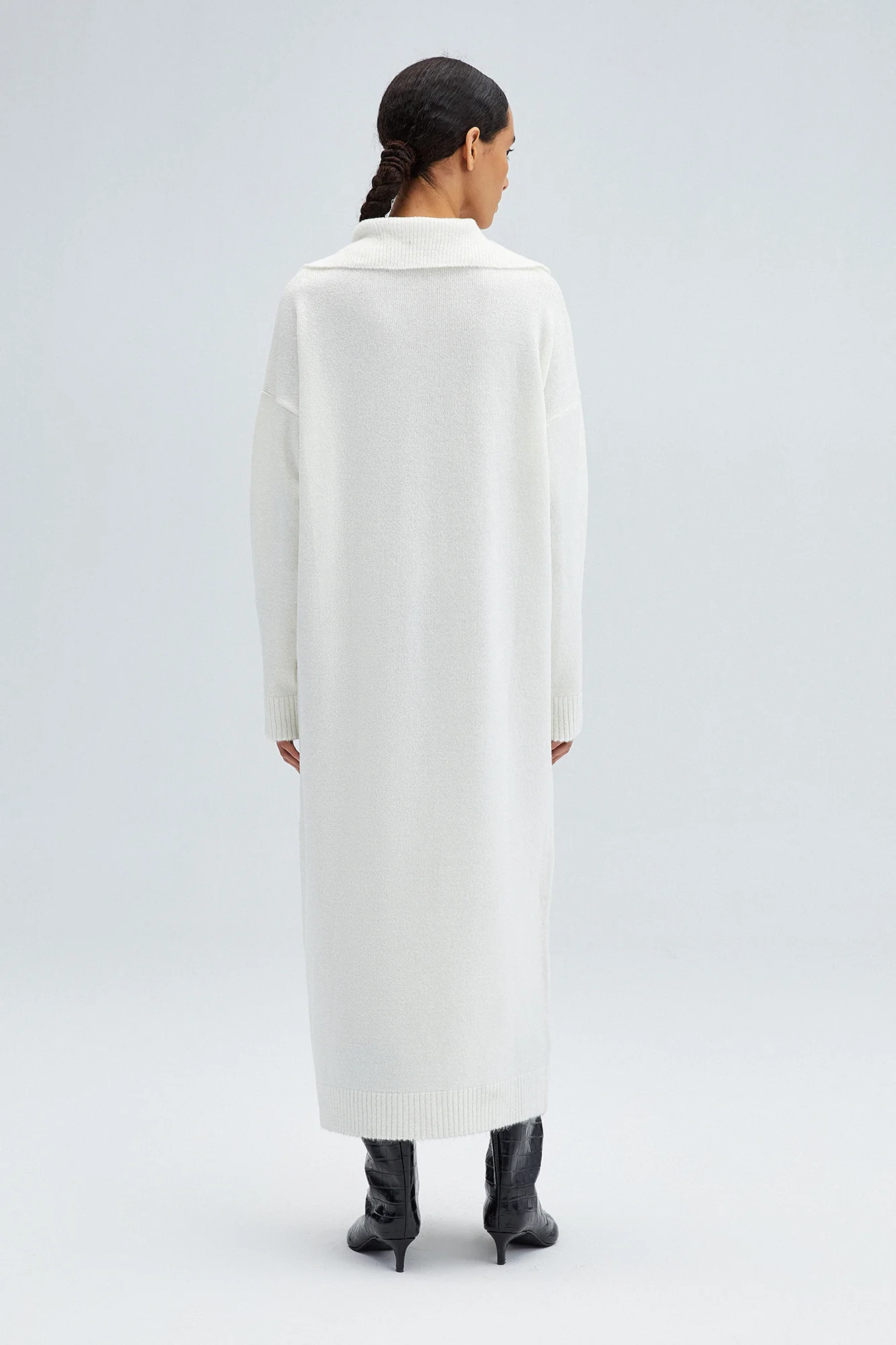 POLO NECK KNIT DRESS - Image 4