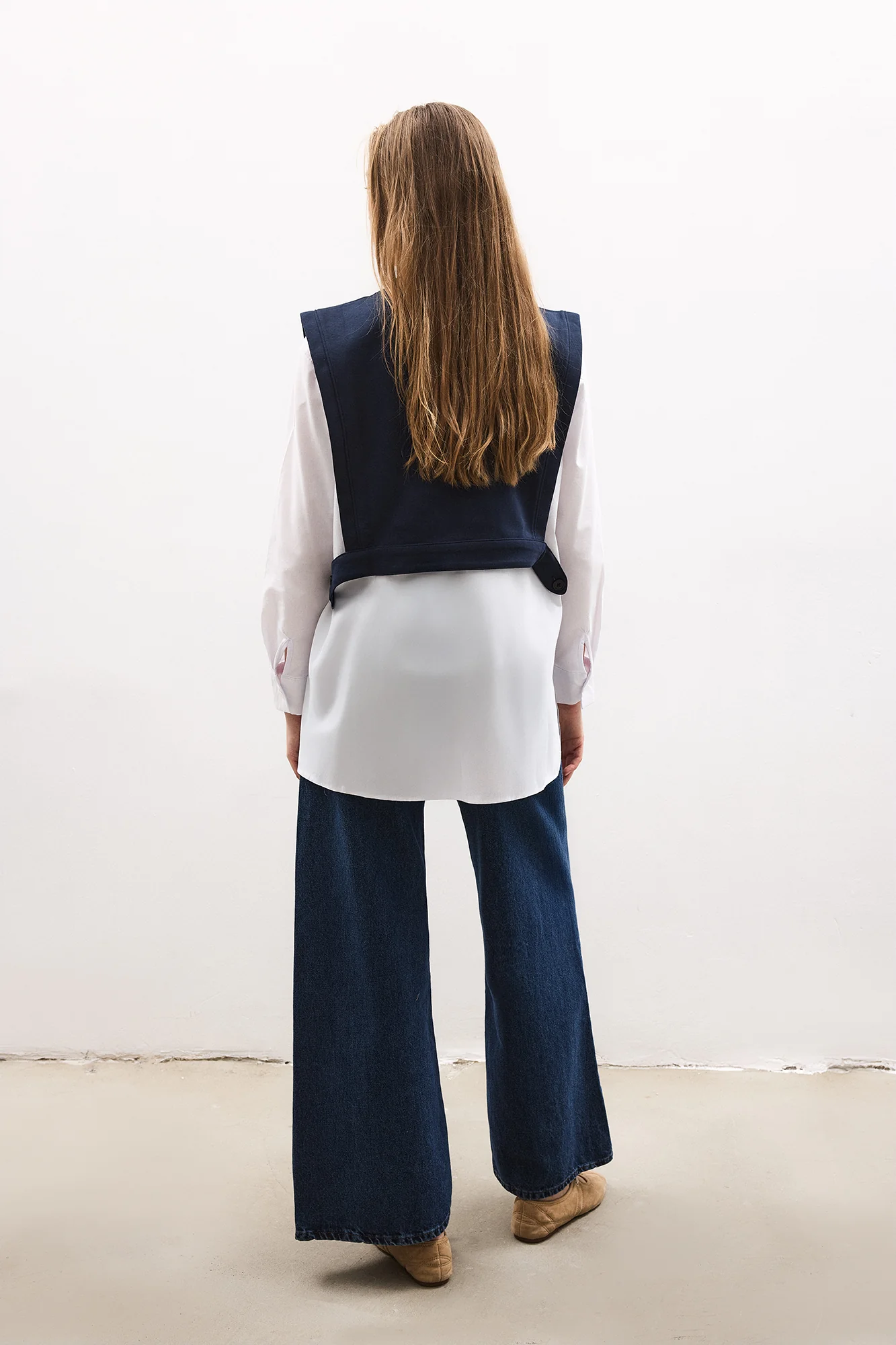POPLIN SHIRT WITH KNITTED SWEATER - Image 7
