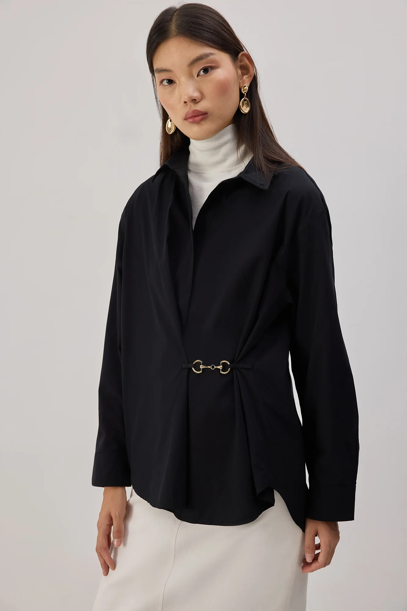 POPLIN SHIRT WITH METAL ACCESSORIES - Image 2