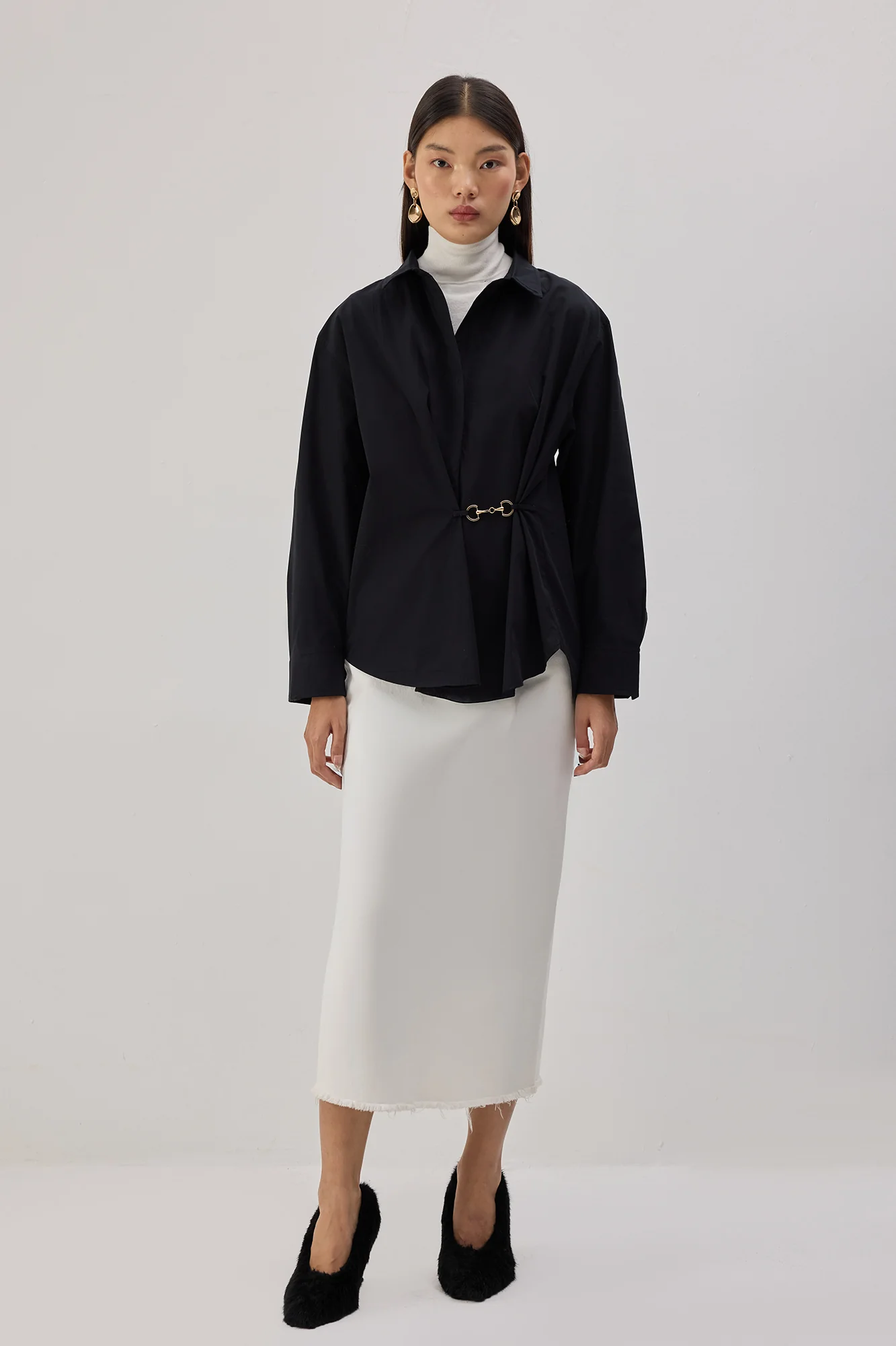 POPLIN SHIRT WITH METAL ACCESSORIES - Image 3