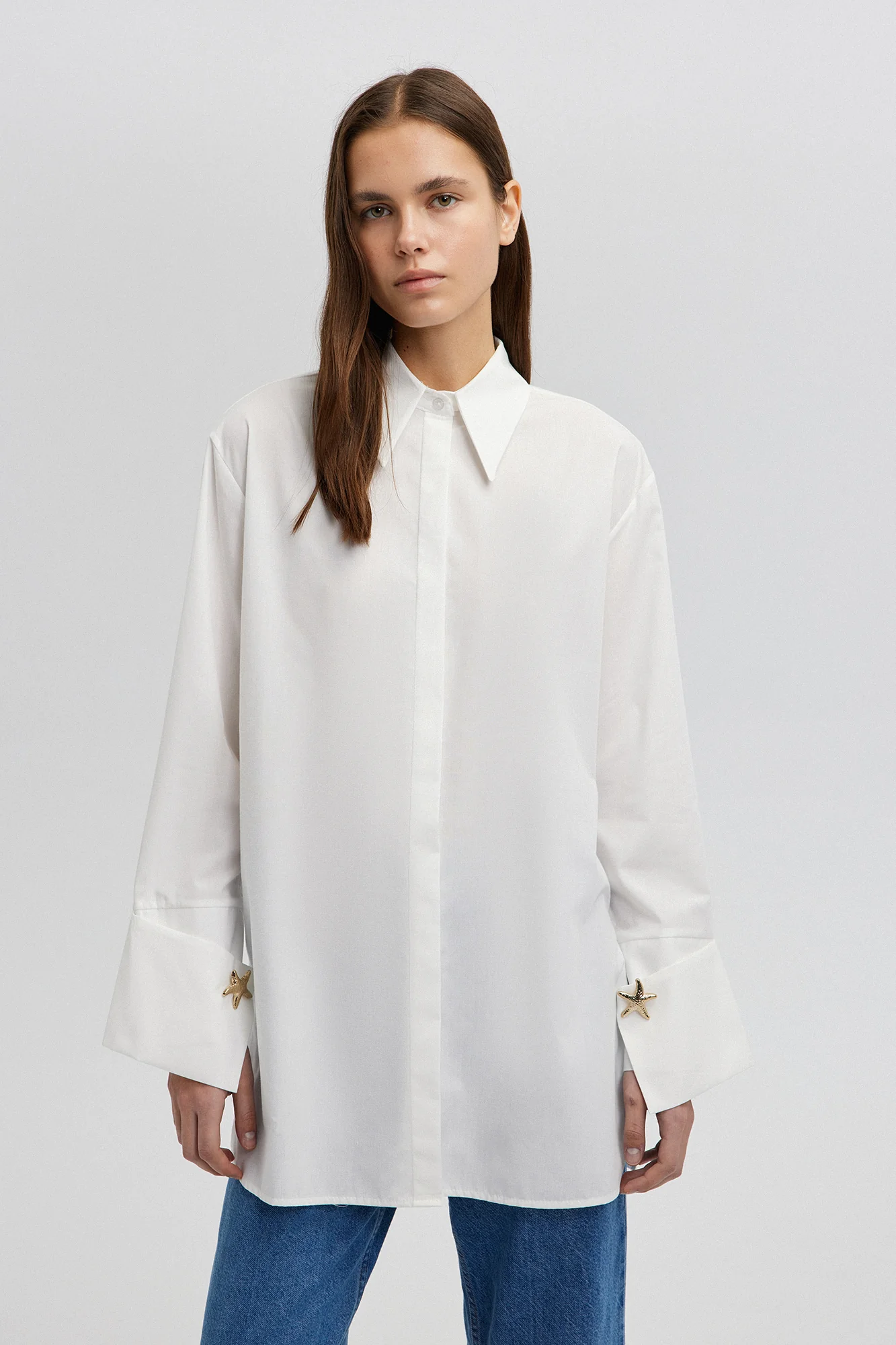 POPLIN SHIRT WITH WIDE CUFF - Image 4