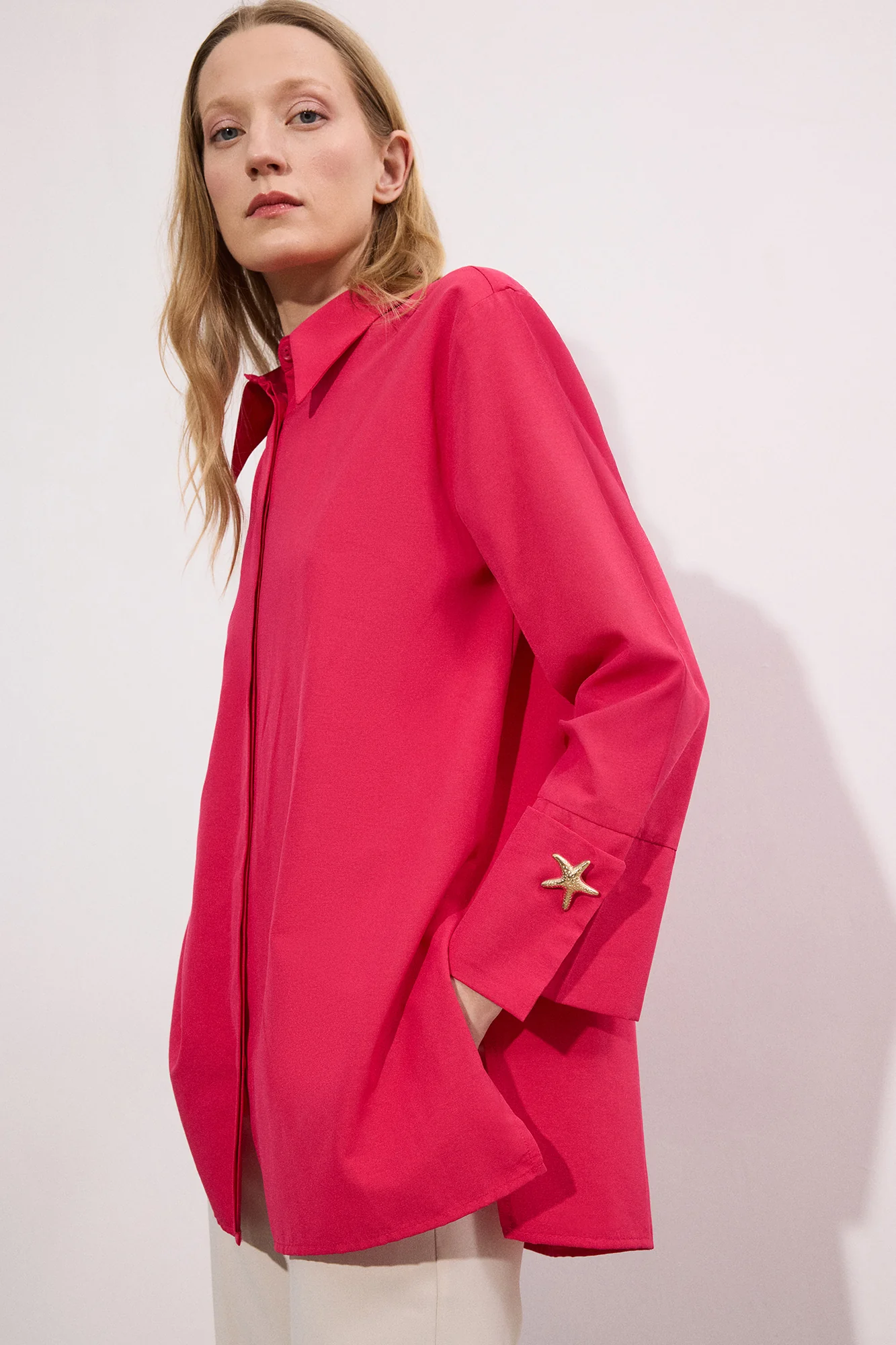 POPLIN SHIRT WITH WIDE CUFF - Image 2
