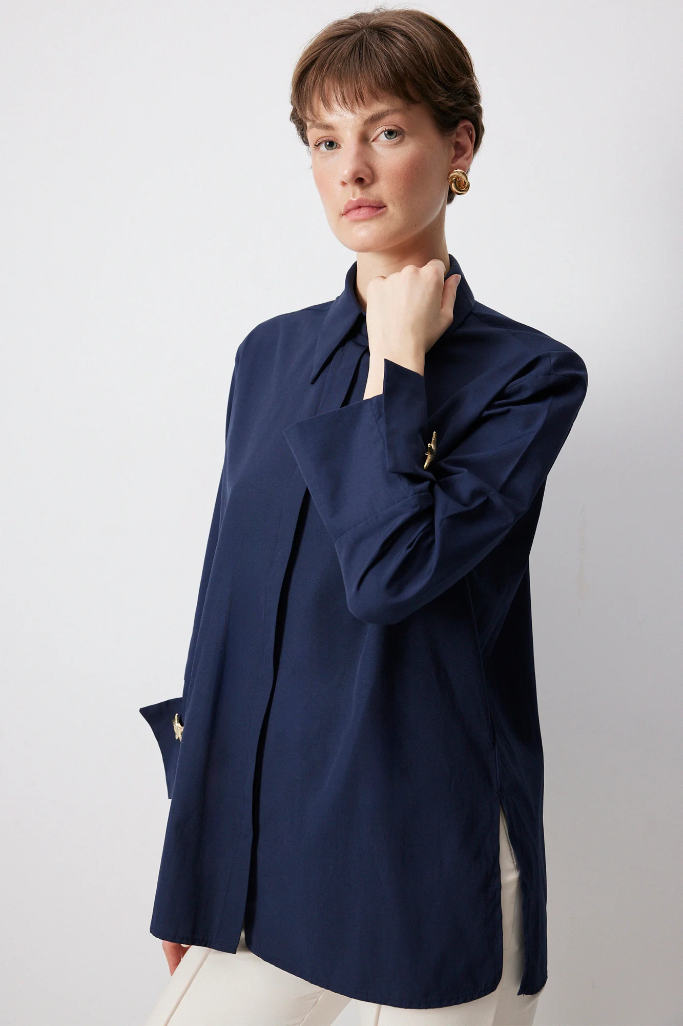 POPLIN SHIRT WITH WIDE CUFF - Image 6