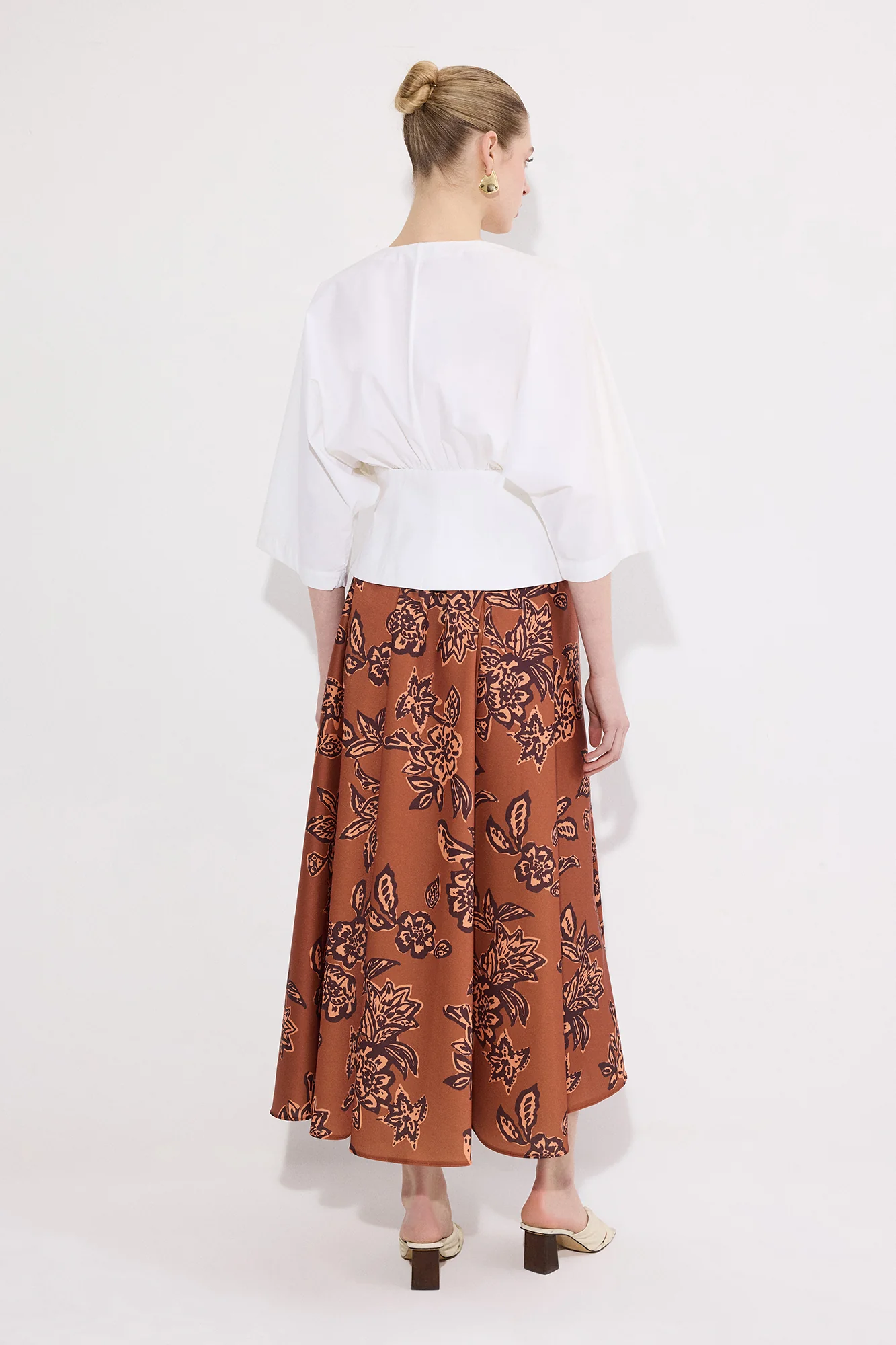 PRINTED SATIN SKIRT - Image 5