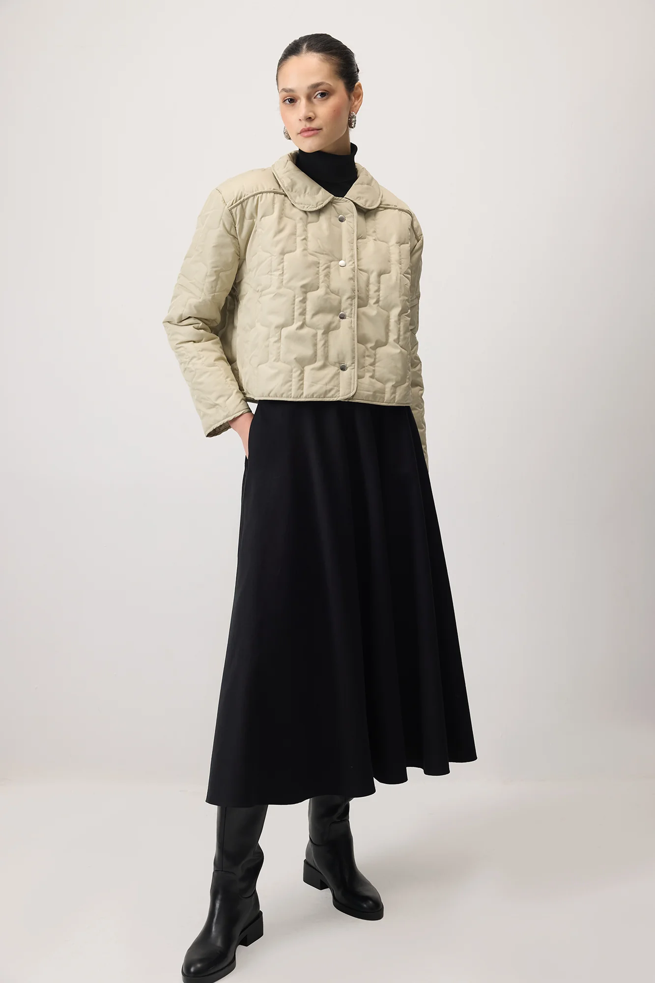 QUILTED JACKET WITH BINDING DETAILS - Image 2