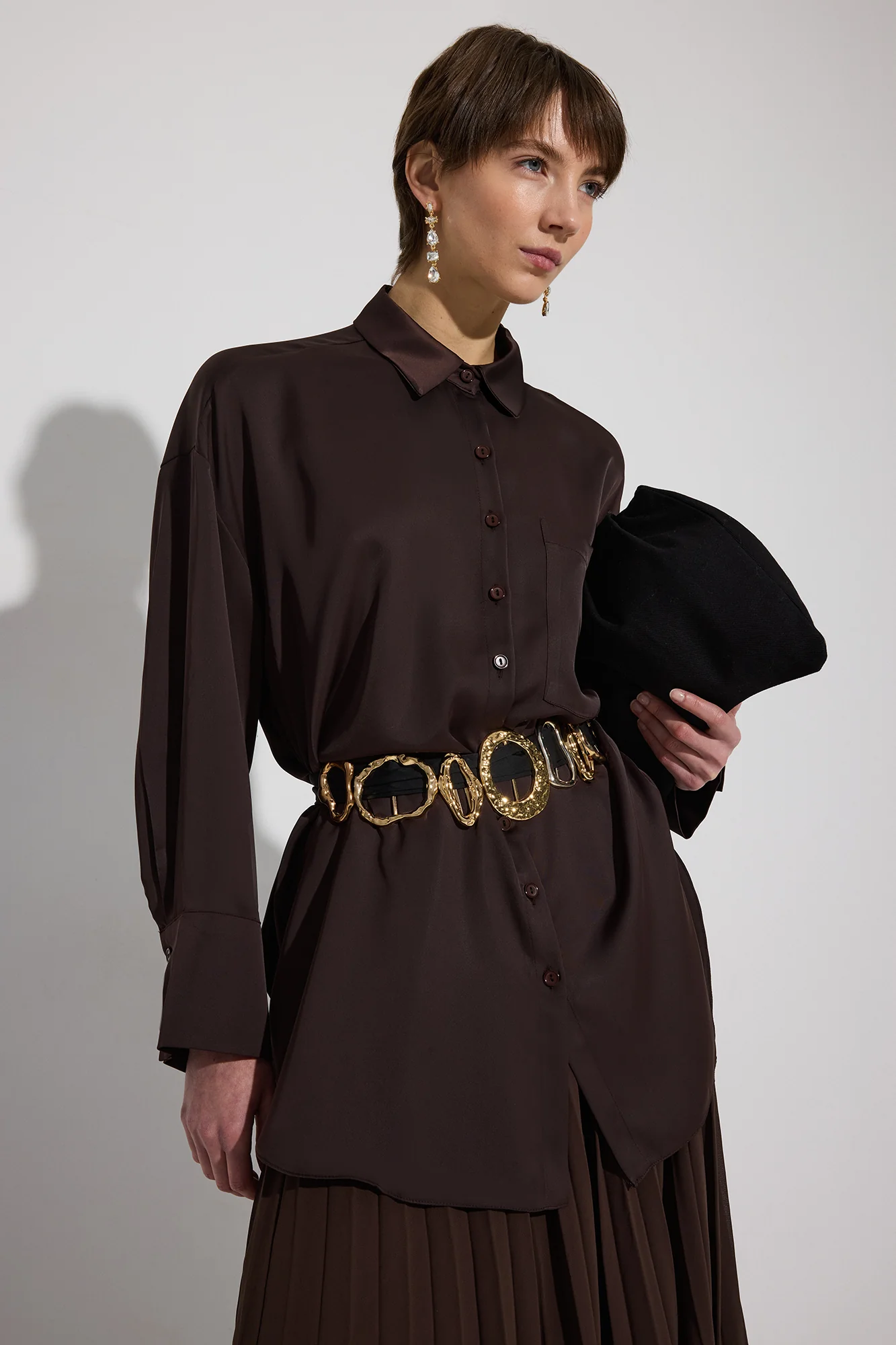 RELAX FIT SATIN SHIRT - Image 4
