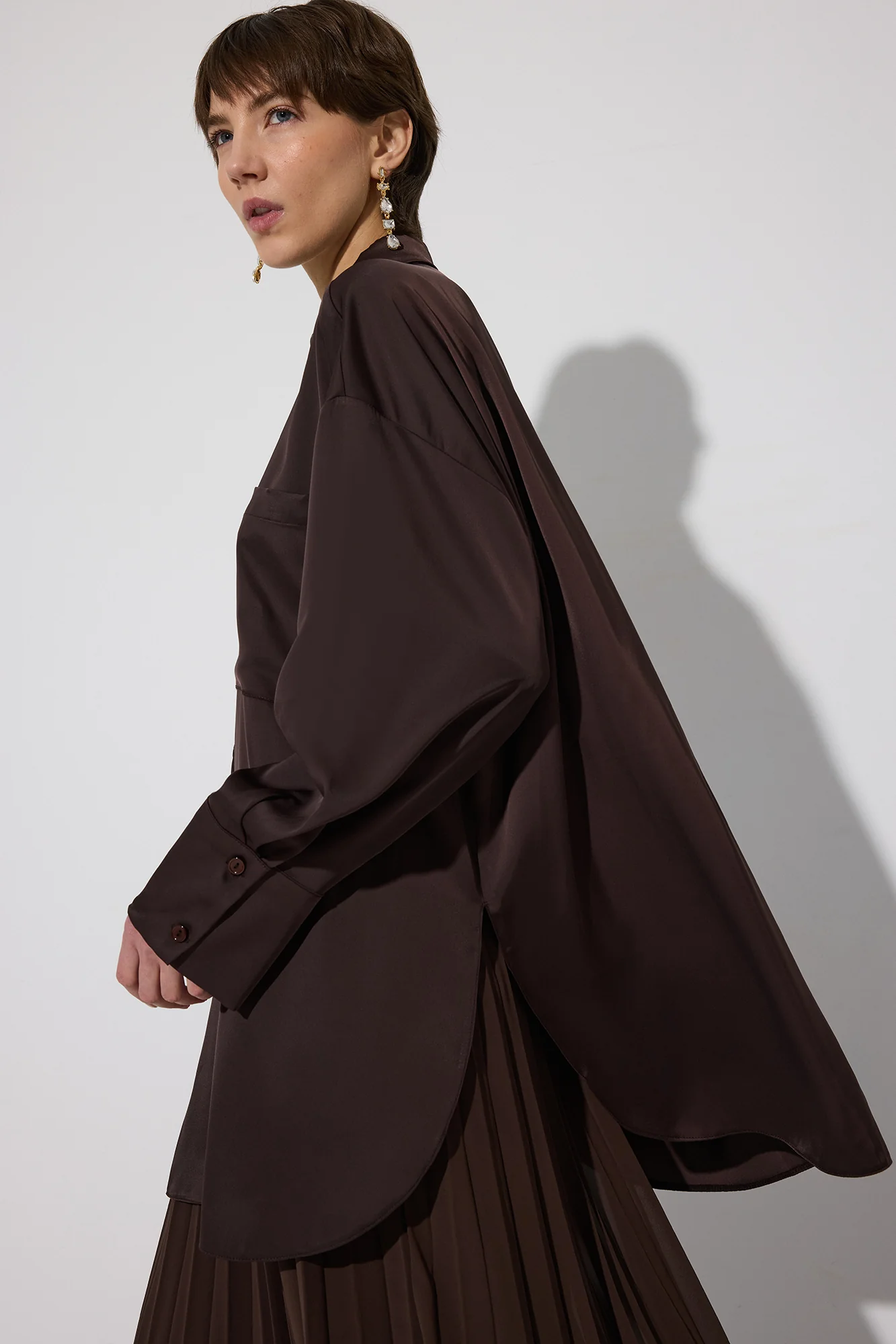 RELAX FIT SATIN SHIRT - Image 6