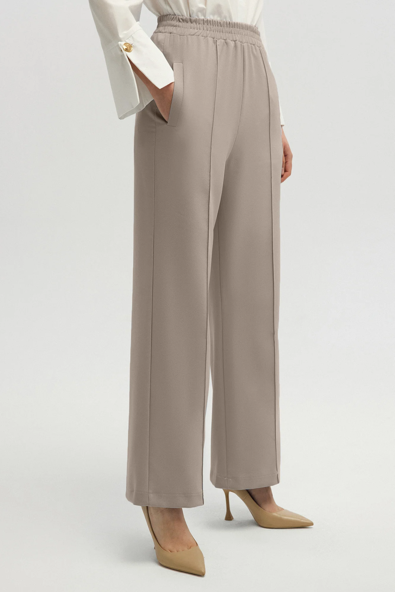 RIBBED CREPE TROUSERS - Image 2