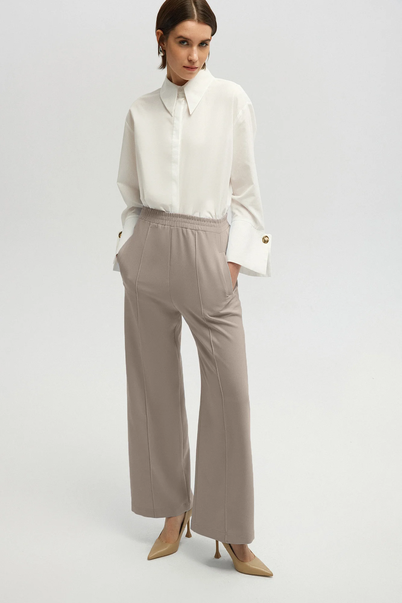 RIBBED CREPE TROUSERS - Image 3