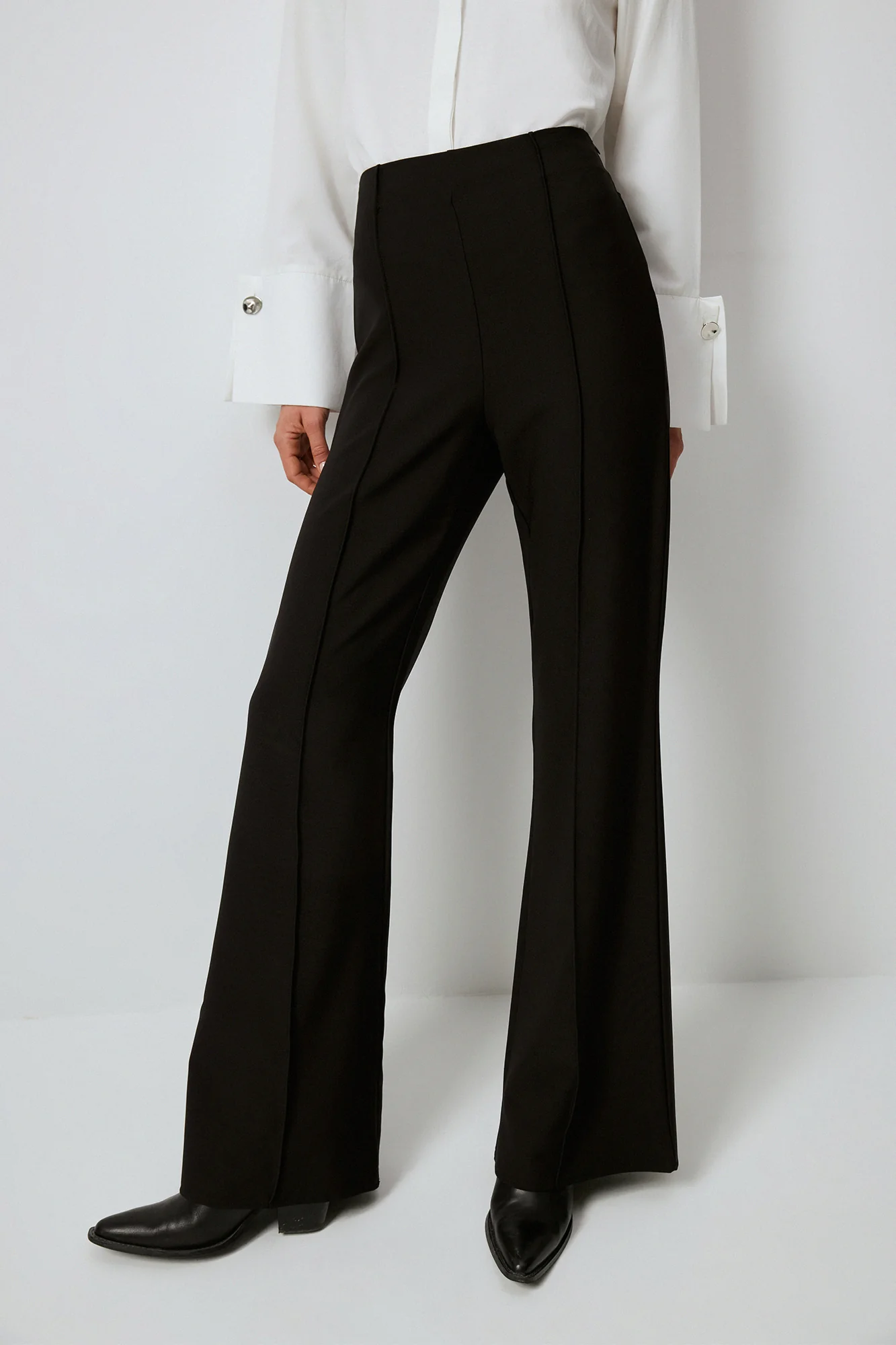 RIBBED CREPE TROUSERS - Image 3