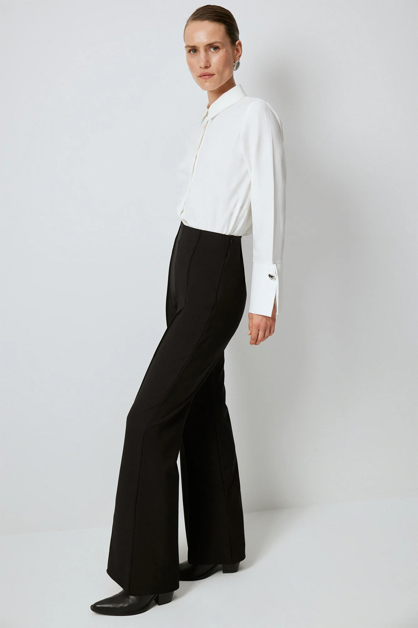 RIBBED CREPE TROUSERS - Image 4
