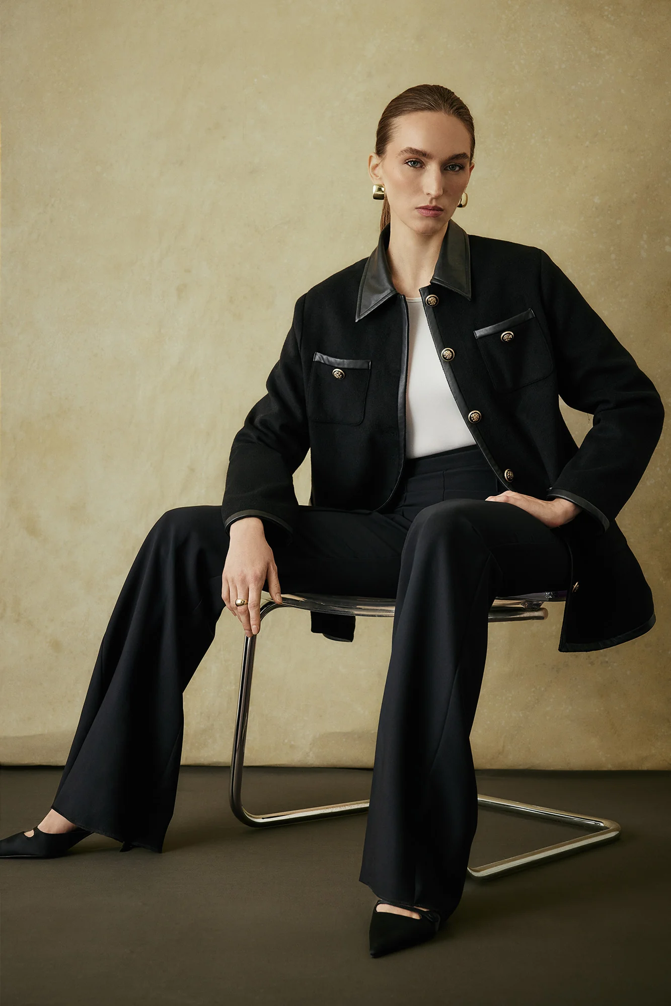 RIBBED CREPE TROUSERS - Image 6