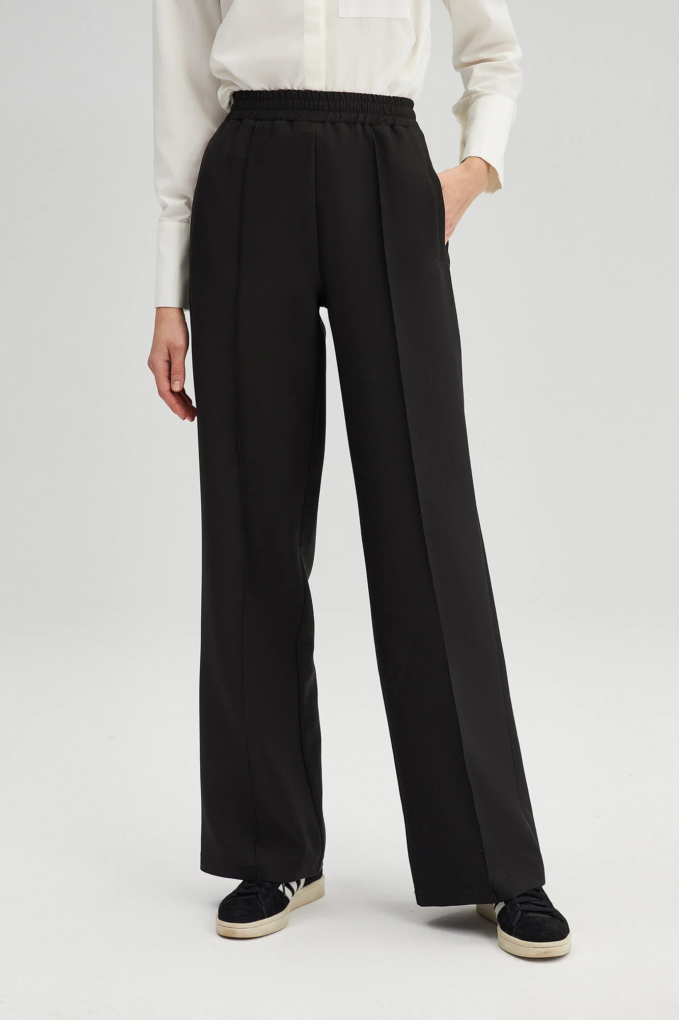 RIBBED CREPE TROUSERS - Image 3