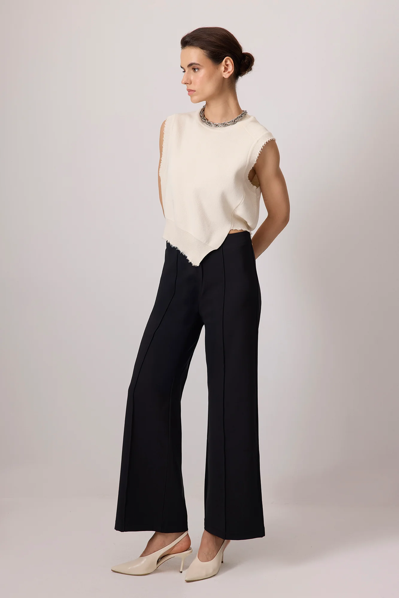 RIBBED CREPE TROUSERS - Image 3