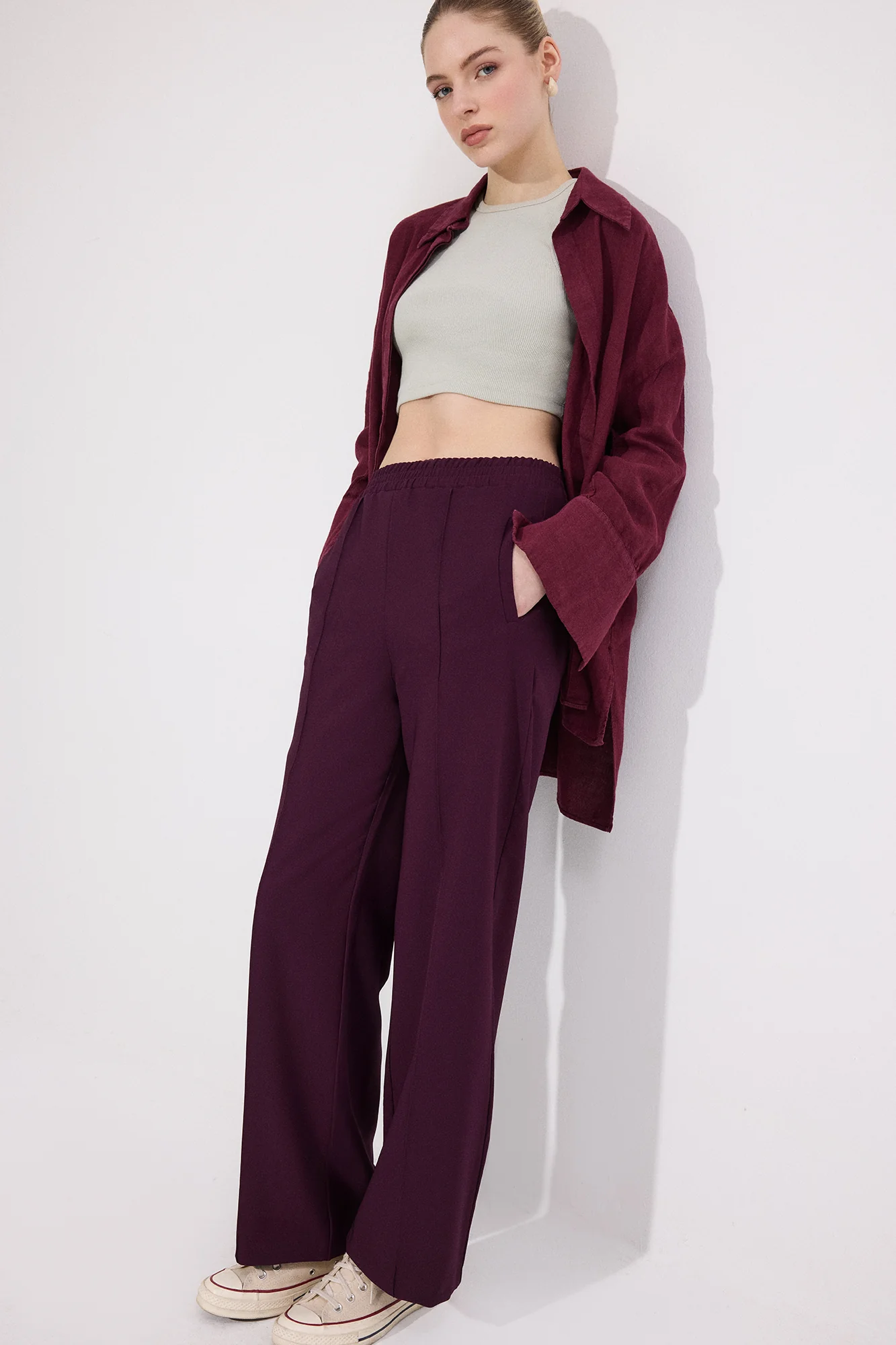 RIBBED CREPE TROUSERS - Image 3