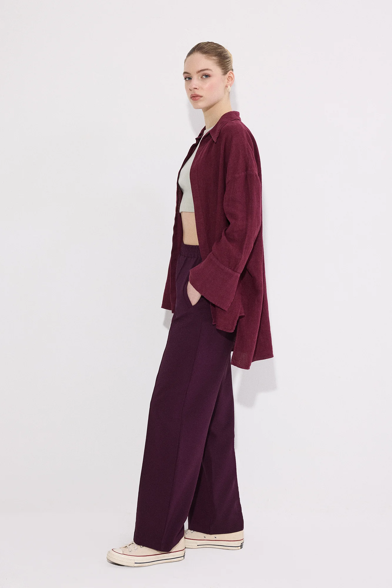 RIBBED CREPE TROUSERS - Image 4